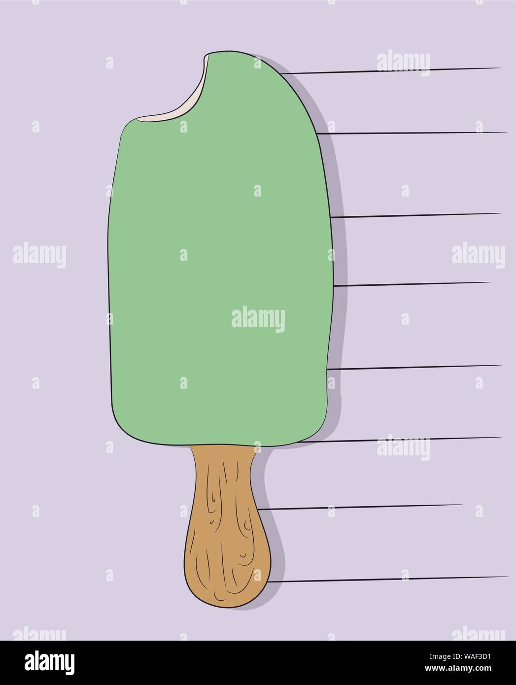 ice cream  picture on bright background, vector Stock Vector