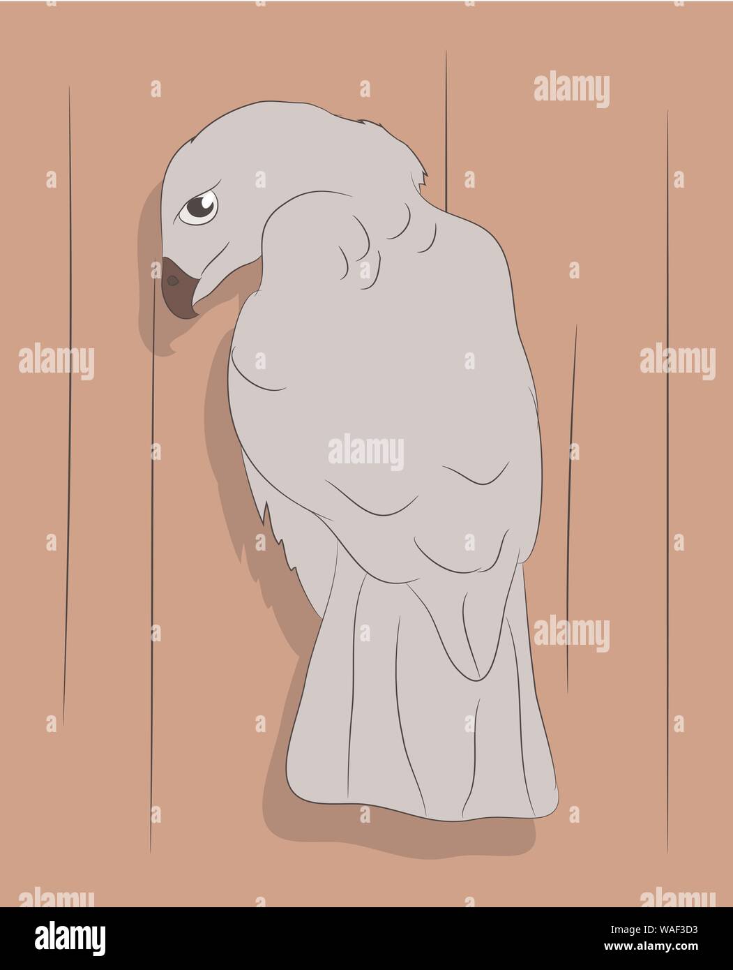 eagle on a colored background, drawing color, vector Stock Vector