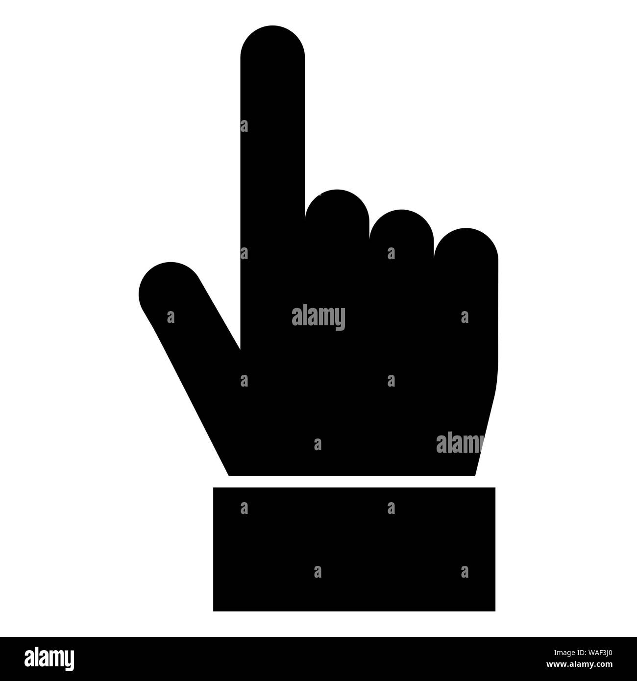 Hand cursor icon click. Hand click icon. Finger pointer isolated vector ...