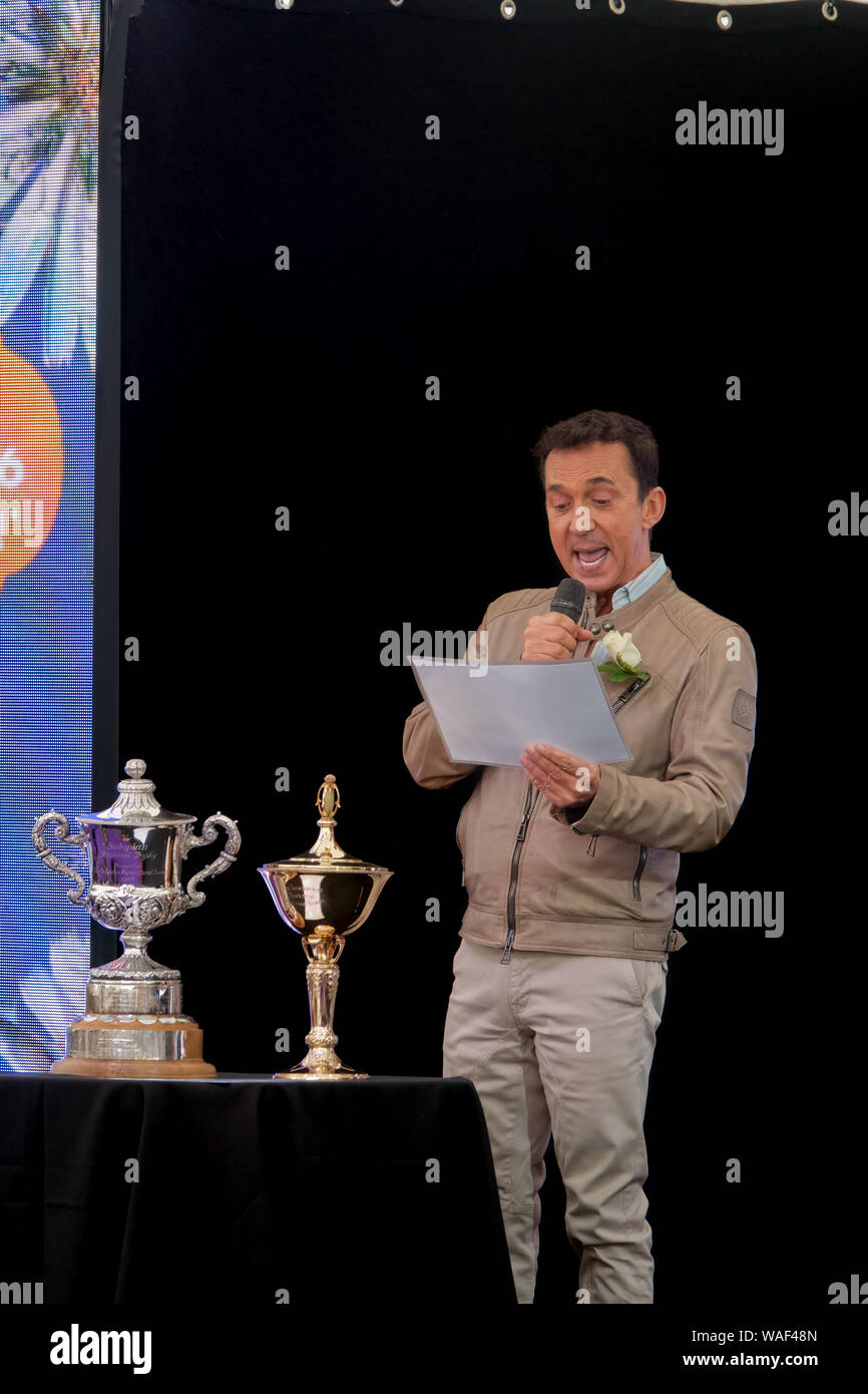 BBC Strictly Come Dancing Judge Bruno Tonioli at the 2019 Southport Flower Show. Stock Photo