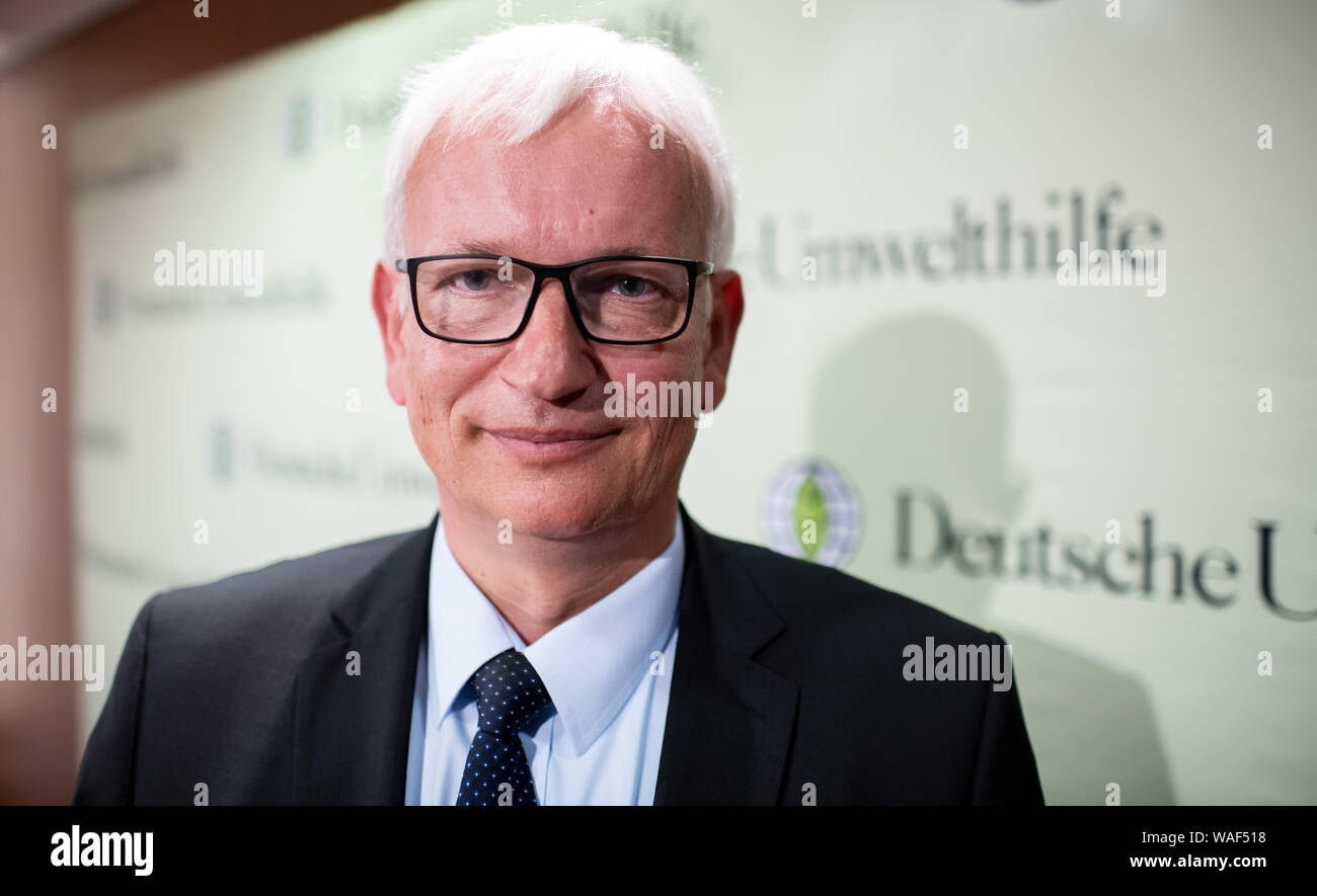 Berlin, Germany. 20th Aug, 2019. Jürgen Resch, Federal Managing Director of Deutsche Umwelthilfe (DUH), will be present at a press conference of Deutsche Umwelthilfe on the future of the automotive industry in Germany at the Haus der Bundespressekonferenz. Credit: Bernd von Jutrczenka/dpa/Alamy Live News Stock Photo