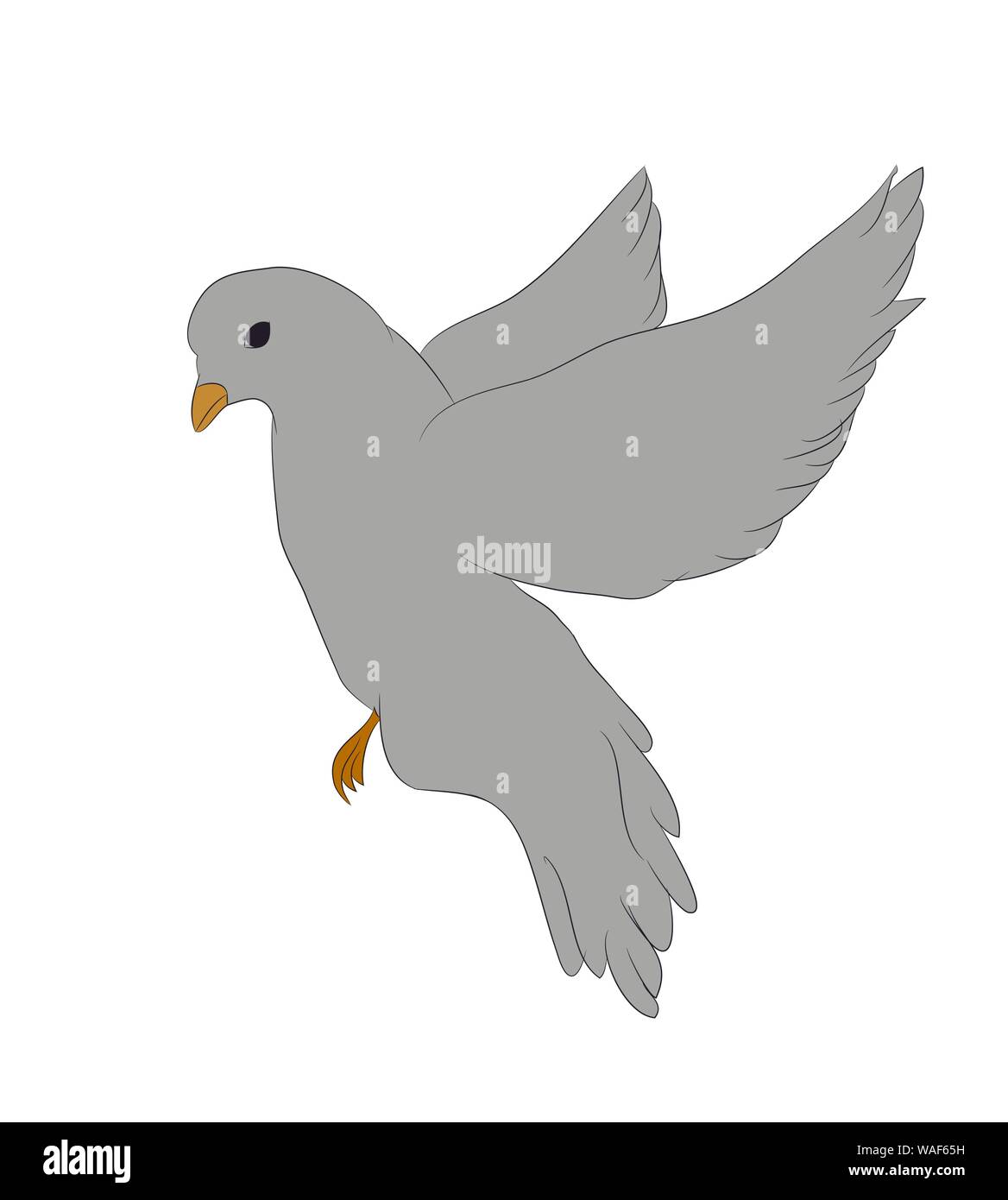 bird sitting on a branch, vector, white background Stock Vector