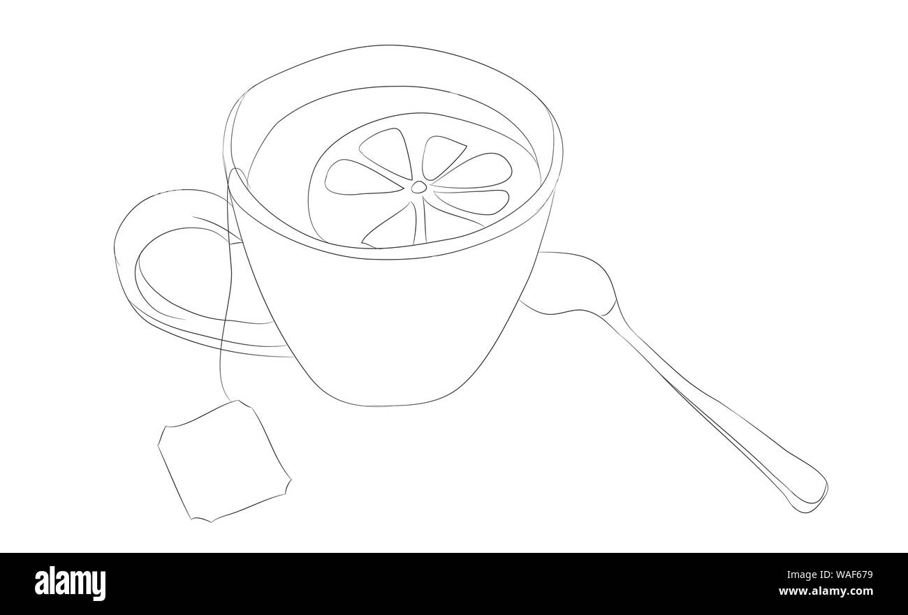 cup of tea sketch