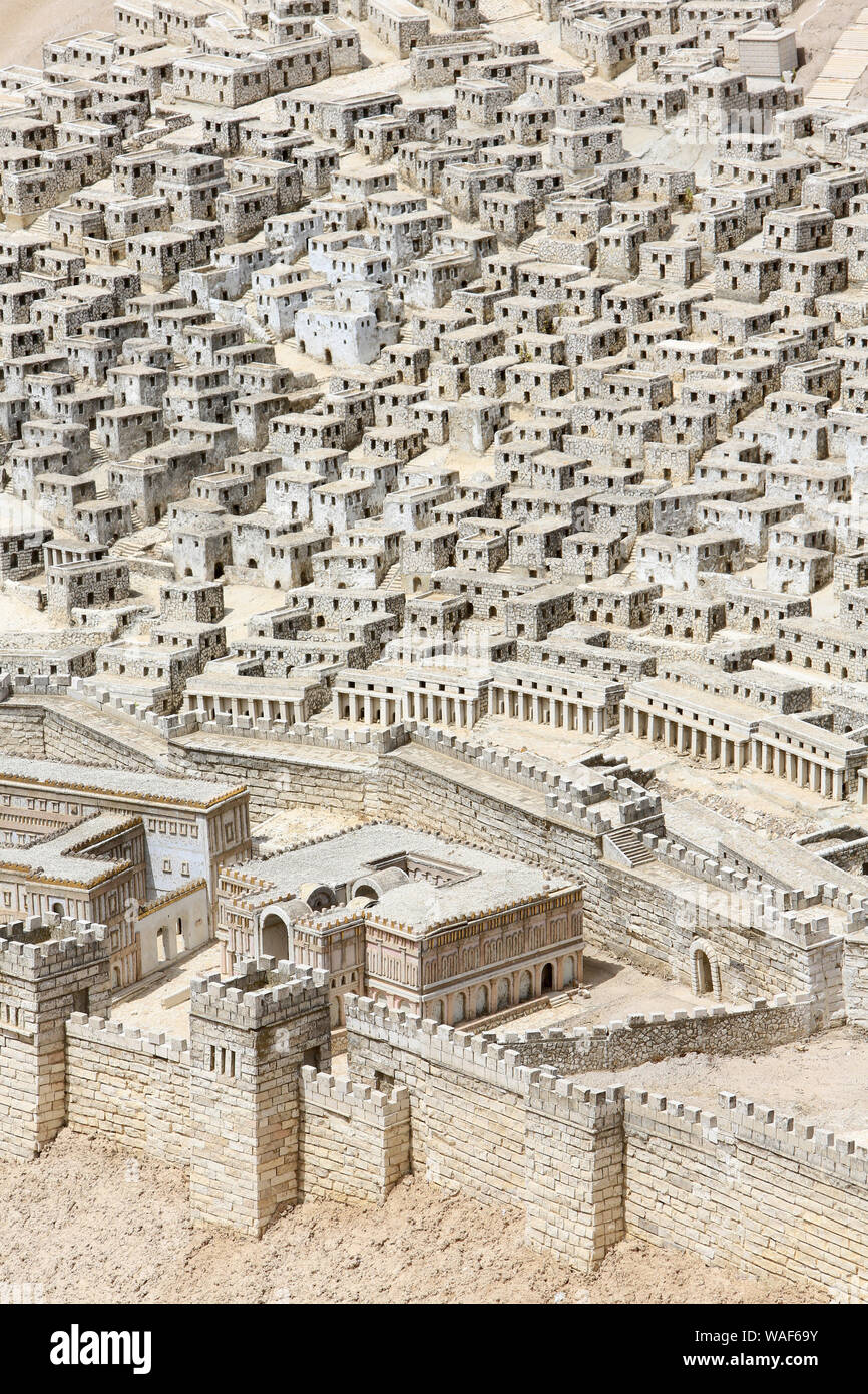 Jerusalem in the second temple period. The Israel Museum. Jerusalem. Israël. Stock Photo