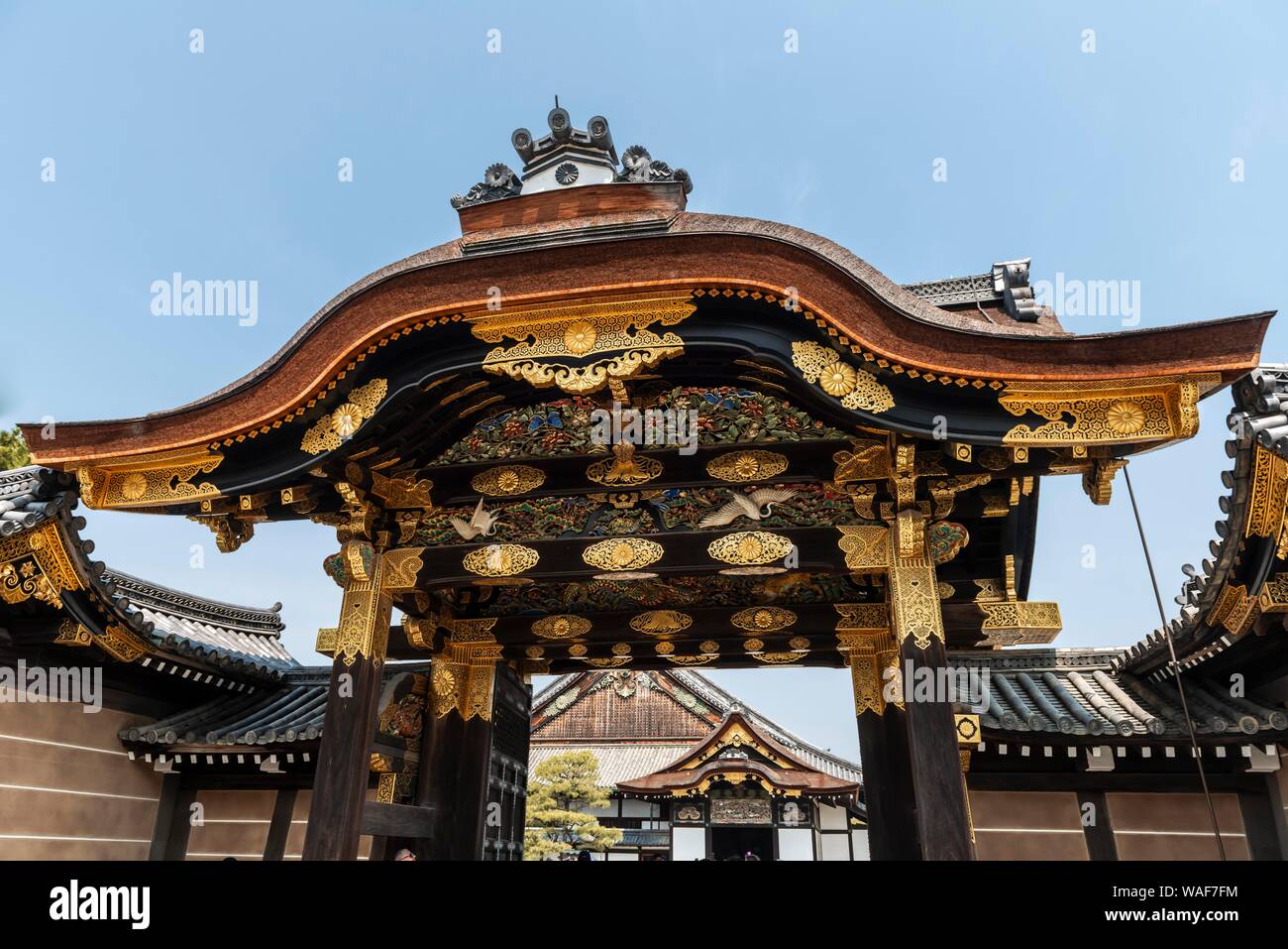 Ninomaru Gate, Nijo Castle, former Shogunate Castle, Kyoto, Japan Stock ...