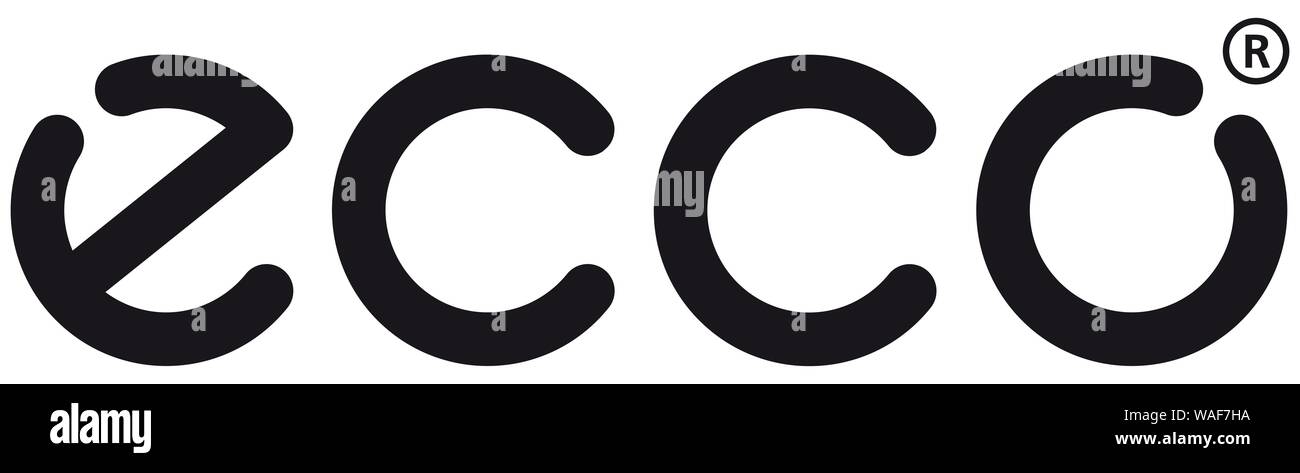 Logo, Ecco, shoes, cutout, white background, Germany Stock Photo Alamy