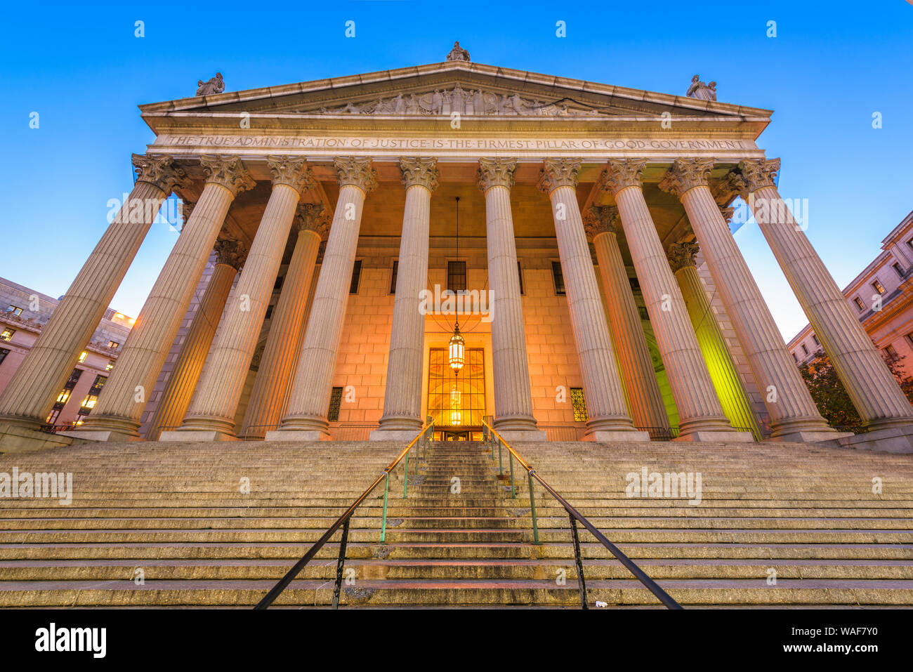 The New York Supreme Court in New York City, USA. Stock Photo