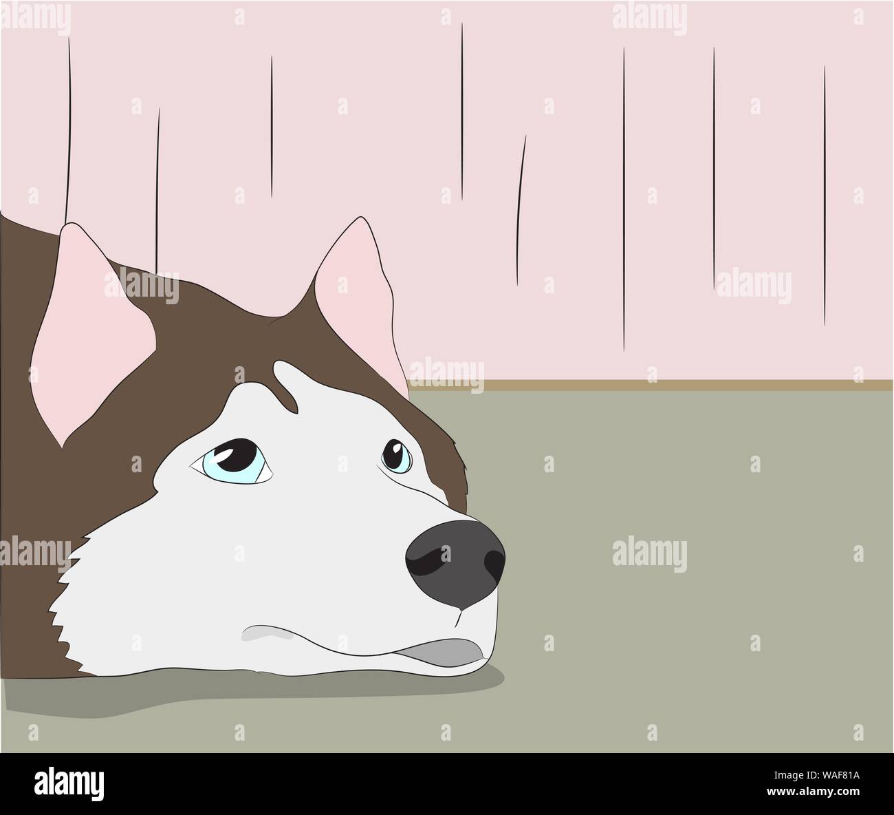 Dog looks down Stock Vector Images Alamy