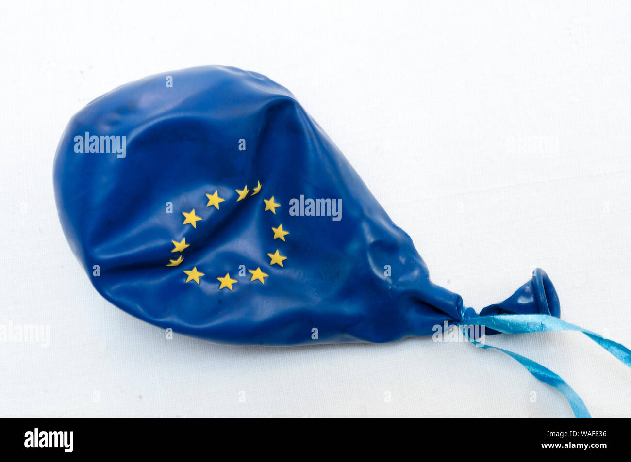 Deflated EU balloon August 2019 Stock Photo