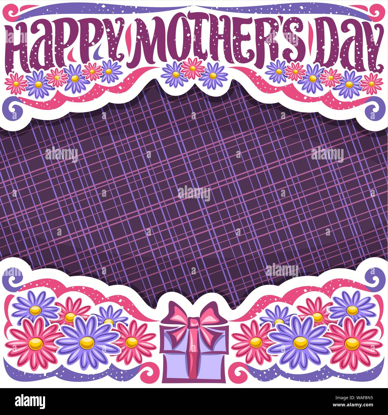 Vector Layout For Mother s Day With Copy Space White Headline With