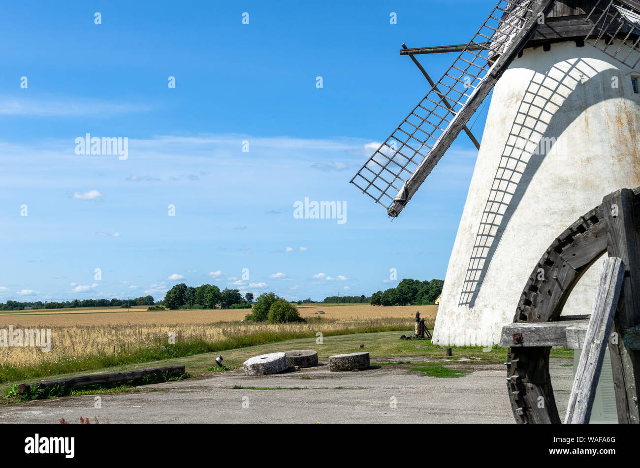 Seidla Windmill in Albu, Jarva County, Estonia Stock Photo