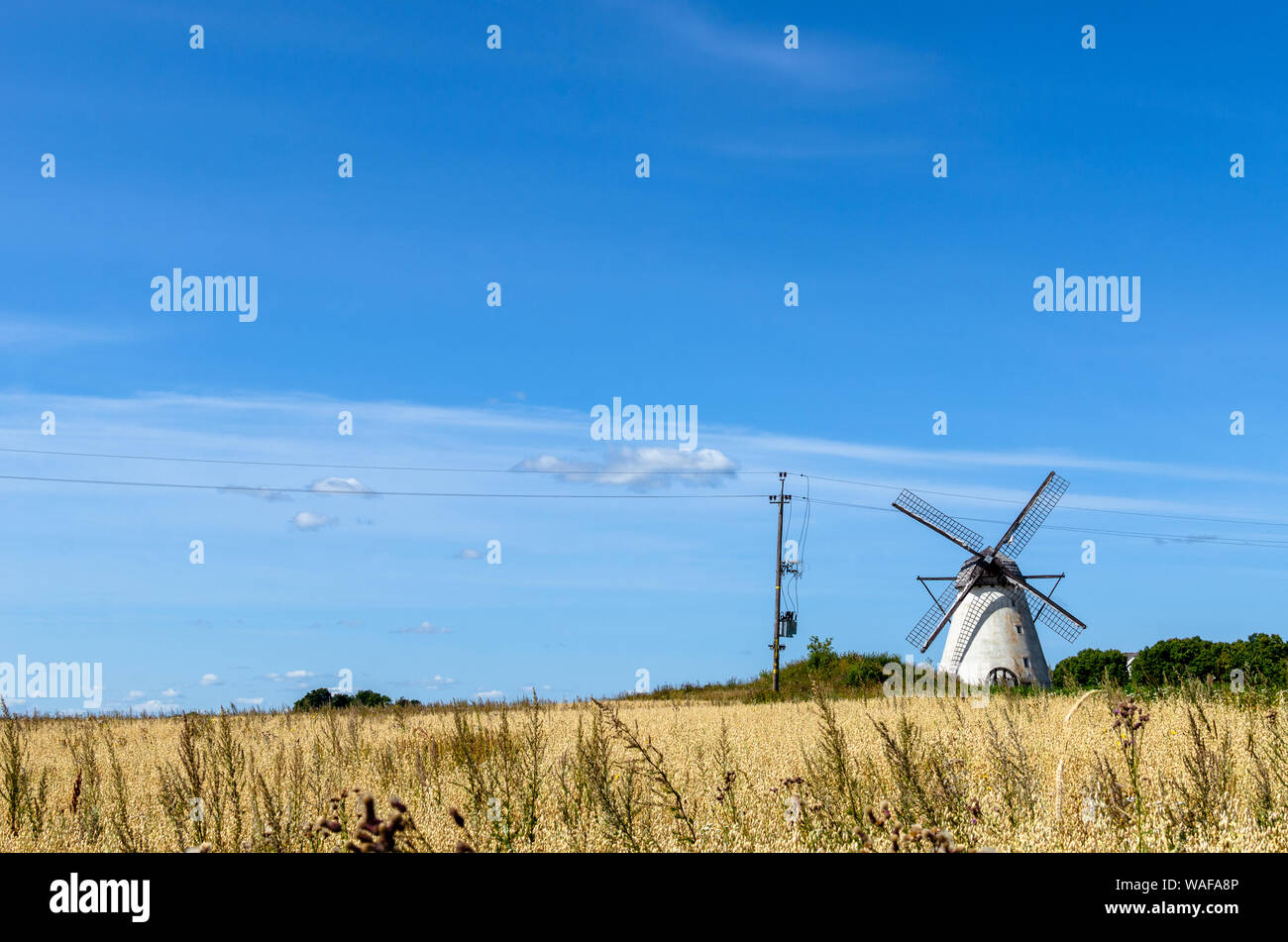 Seidla Windmill in Albu, Jarva County, Estonia Stock Photo