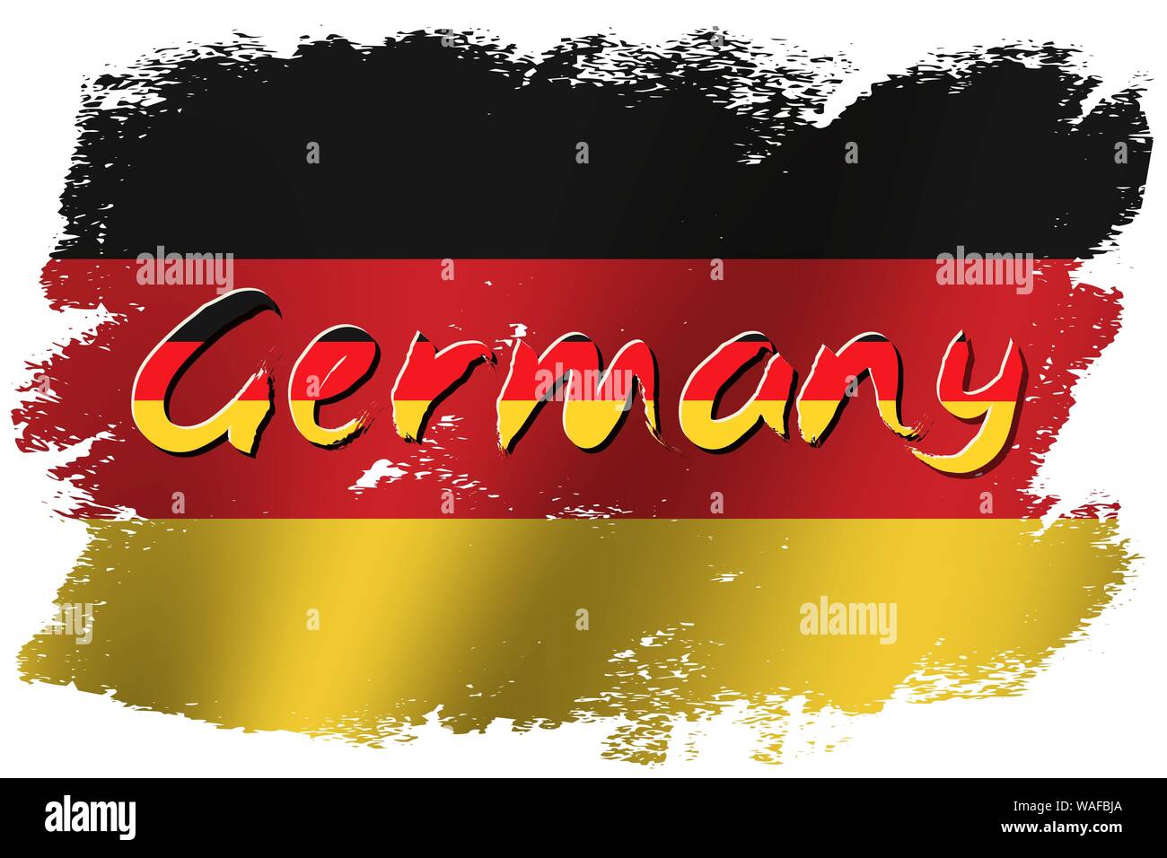 Grunge Brush Stroke With German National Flag German National Day Background Decorative Design Elements For German National Holidays Symbol Of Germ Stock Vector Image Art Alamy