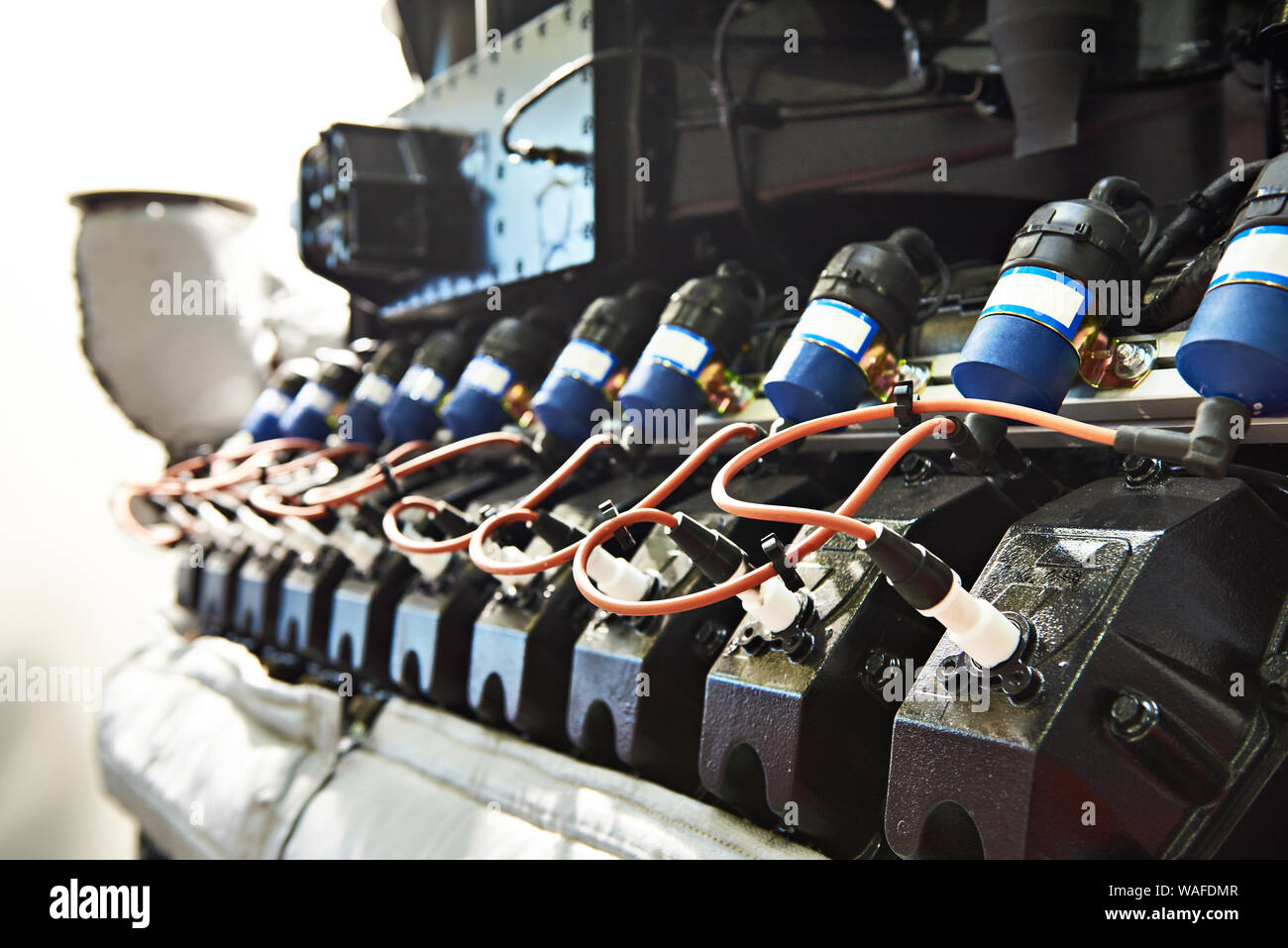 Gas turbo engine for power station Stock Photo Alamy
