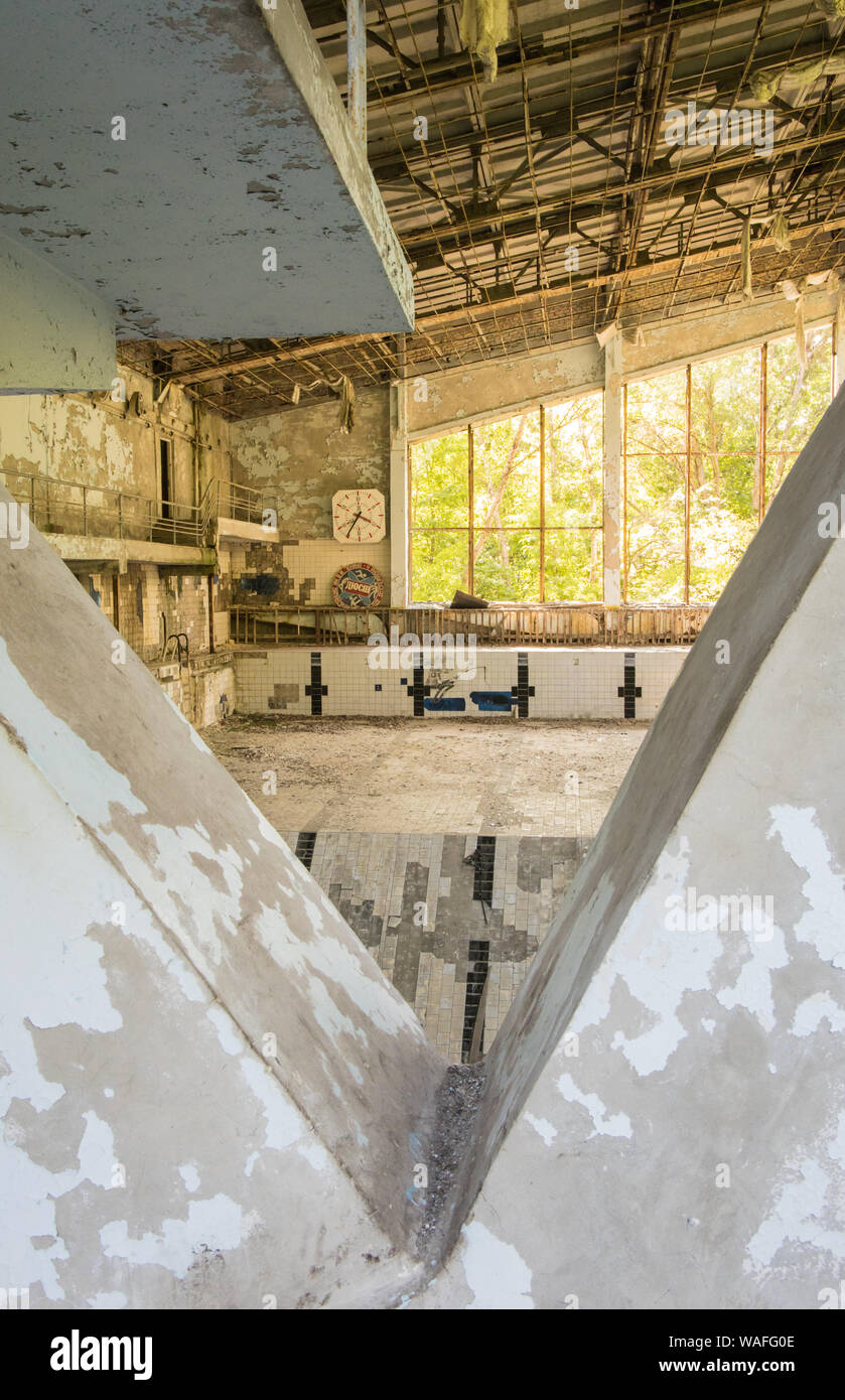 Chernobyl Exclusion Zone Pripyat Sports Palace Swimming Pool now
