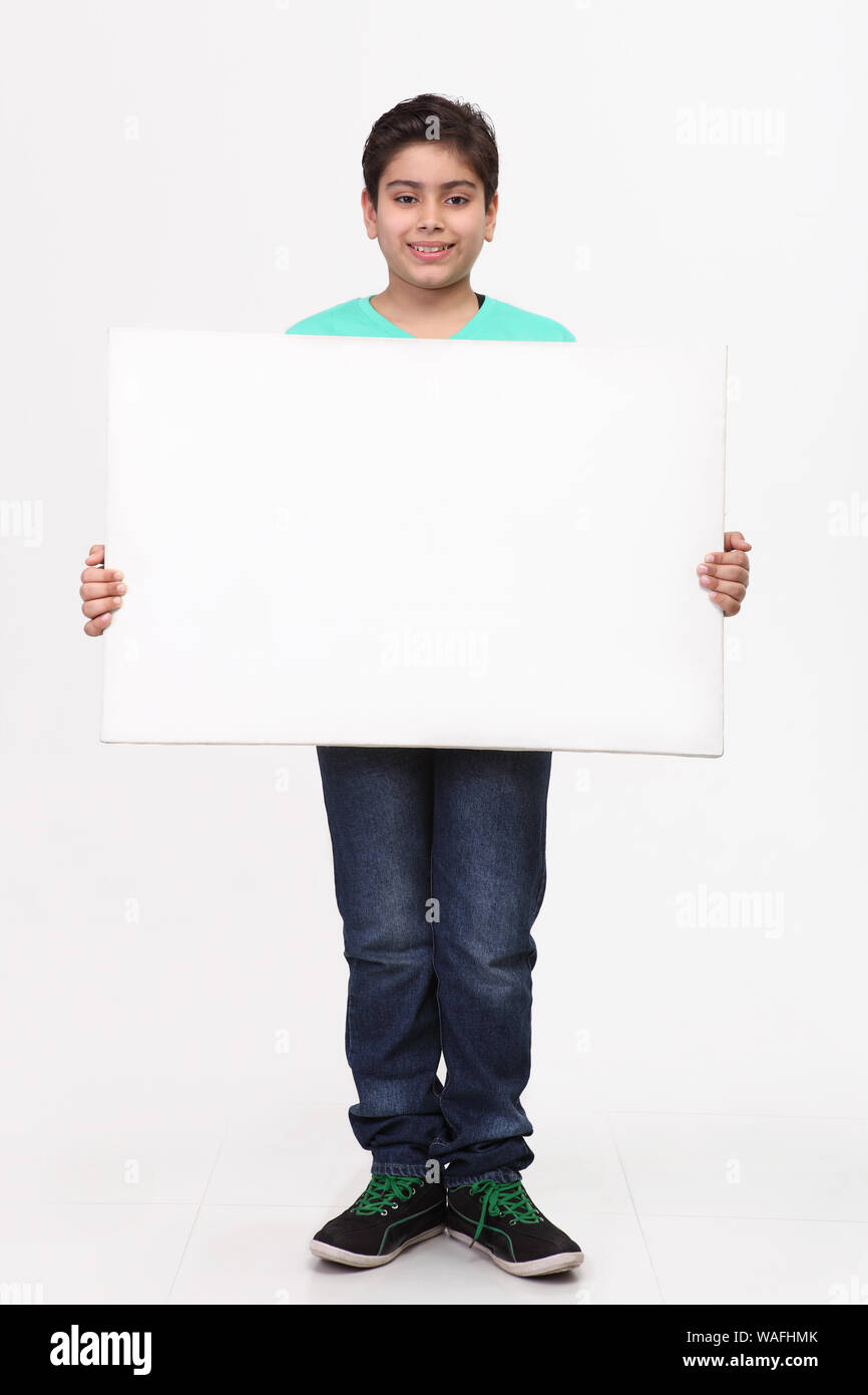 Boy placard hi-res stock photography and images - Alamy