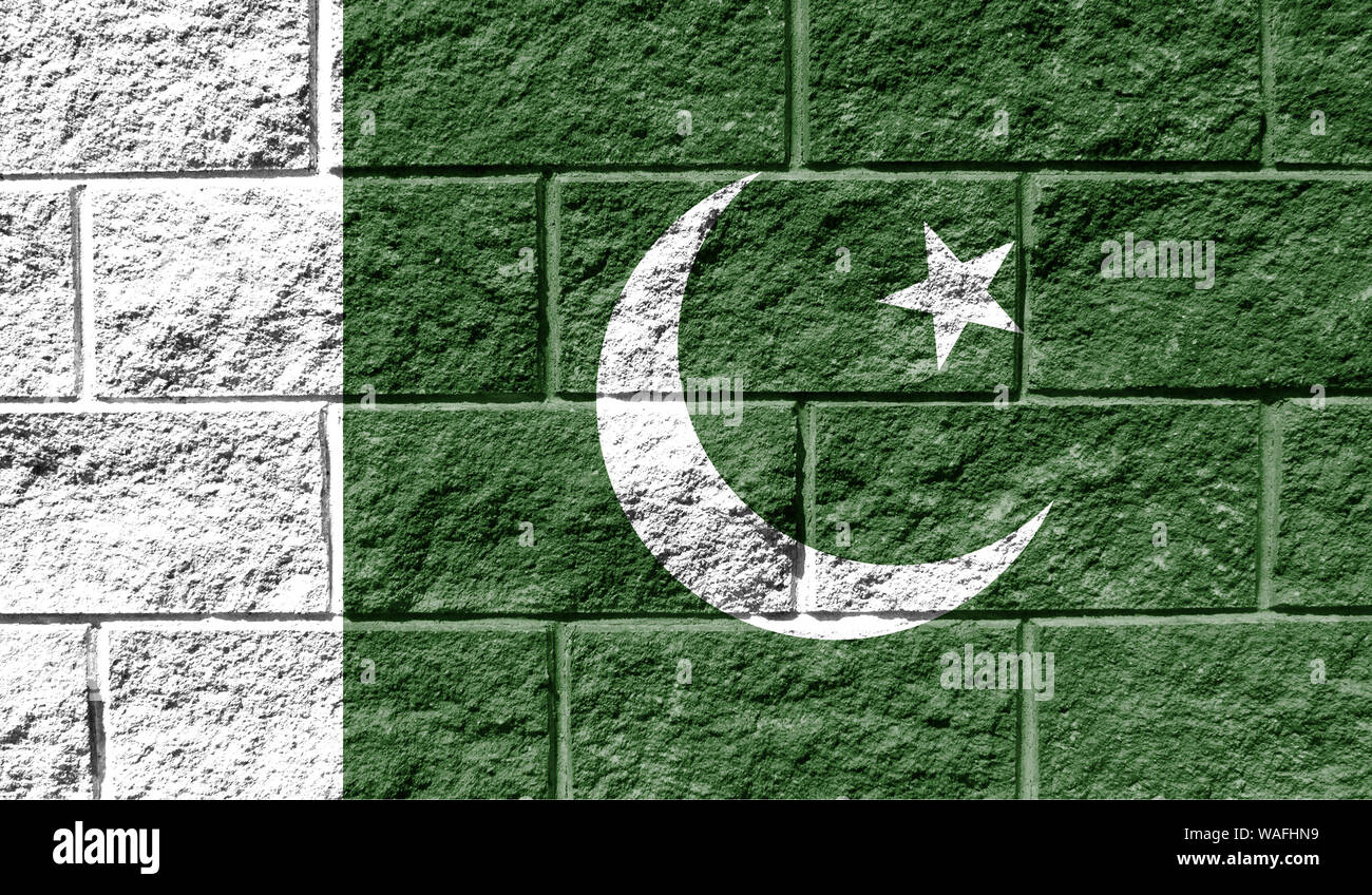 Flag of Pakistan close up painted on a cracked wall Stock Photo - Alamy