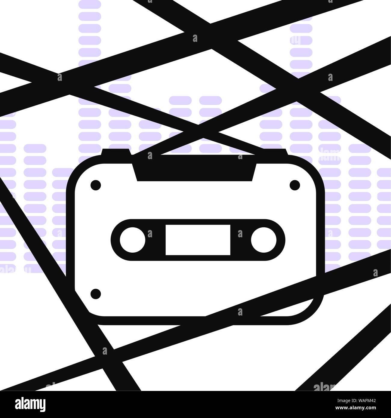 cassette recording music sound design vector illustration Stock Vector