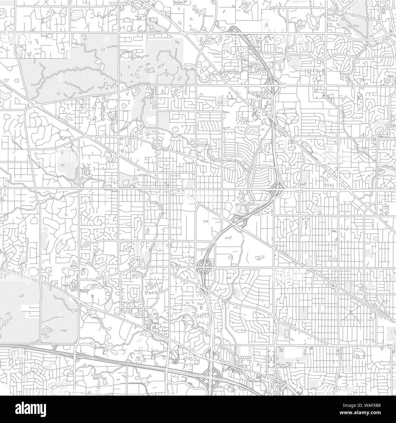 Palatine, Illinois, USA, bright outlined vector map with bigger and