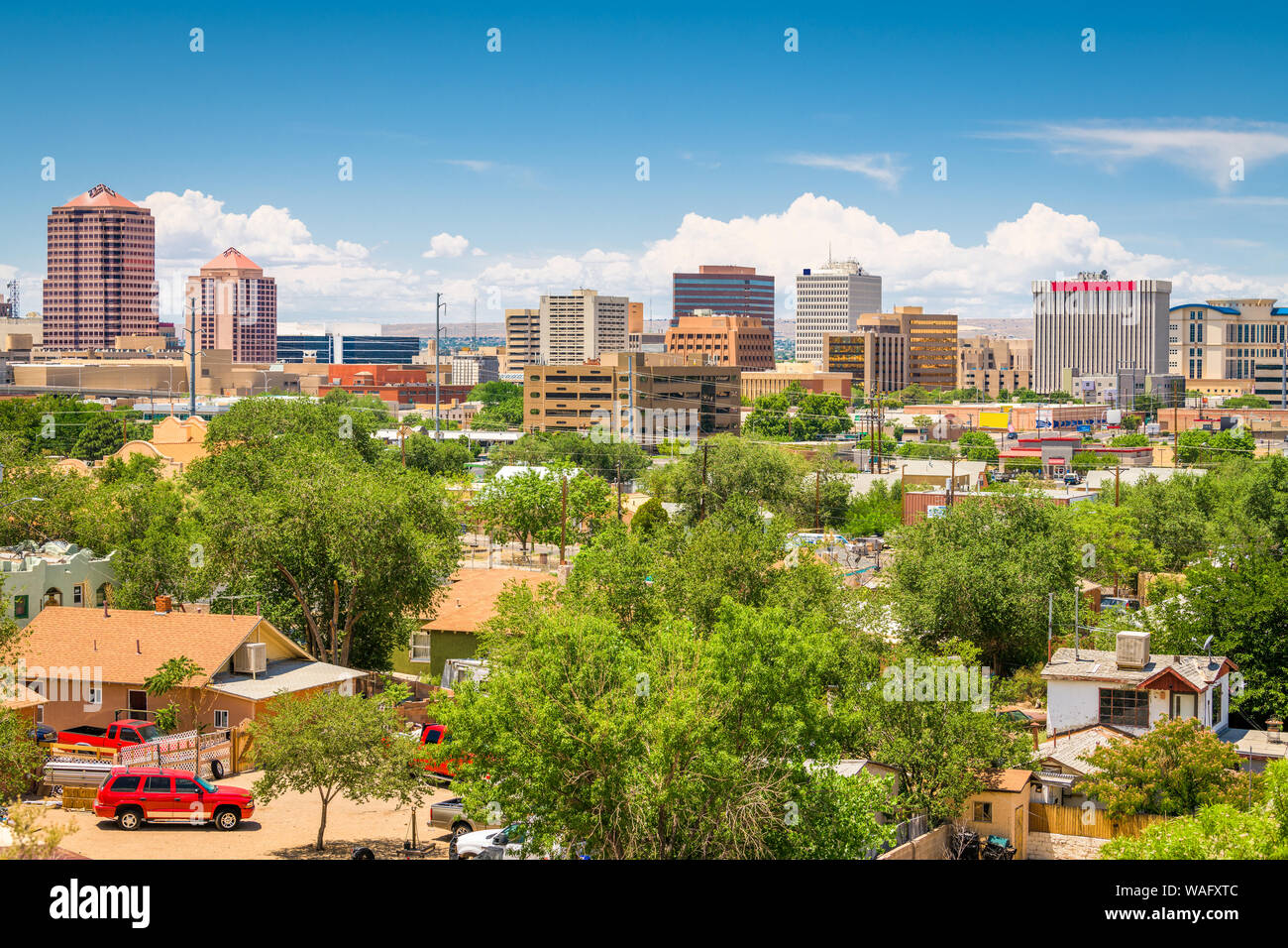 Albuquerque, New Mexico, USA downtown cityscape at twilight. Stock Photo