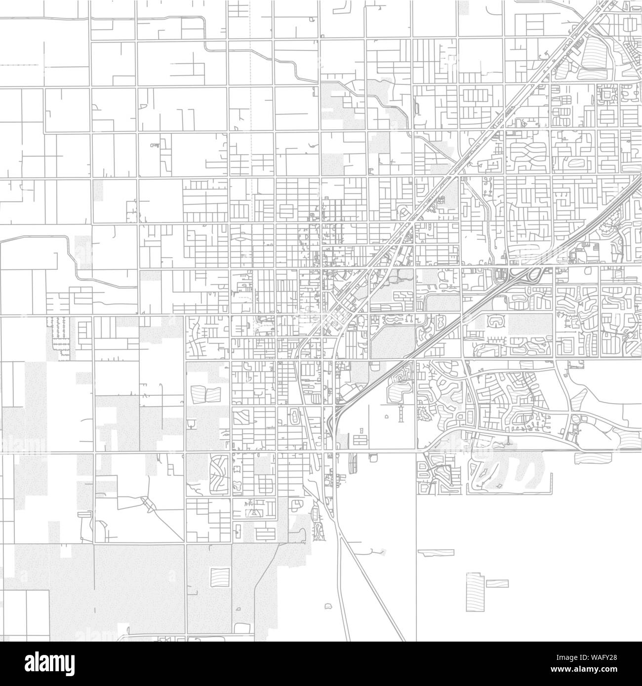 Homestead, Florida, USA, bright outlined vector map with bigger and ...