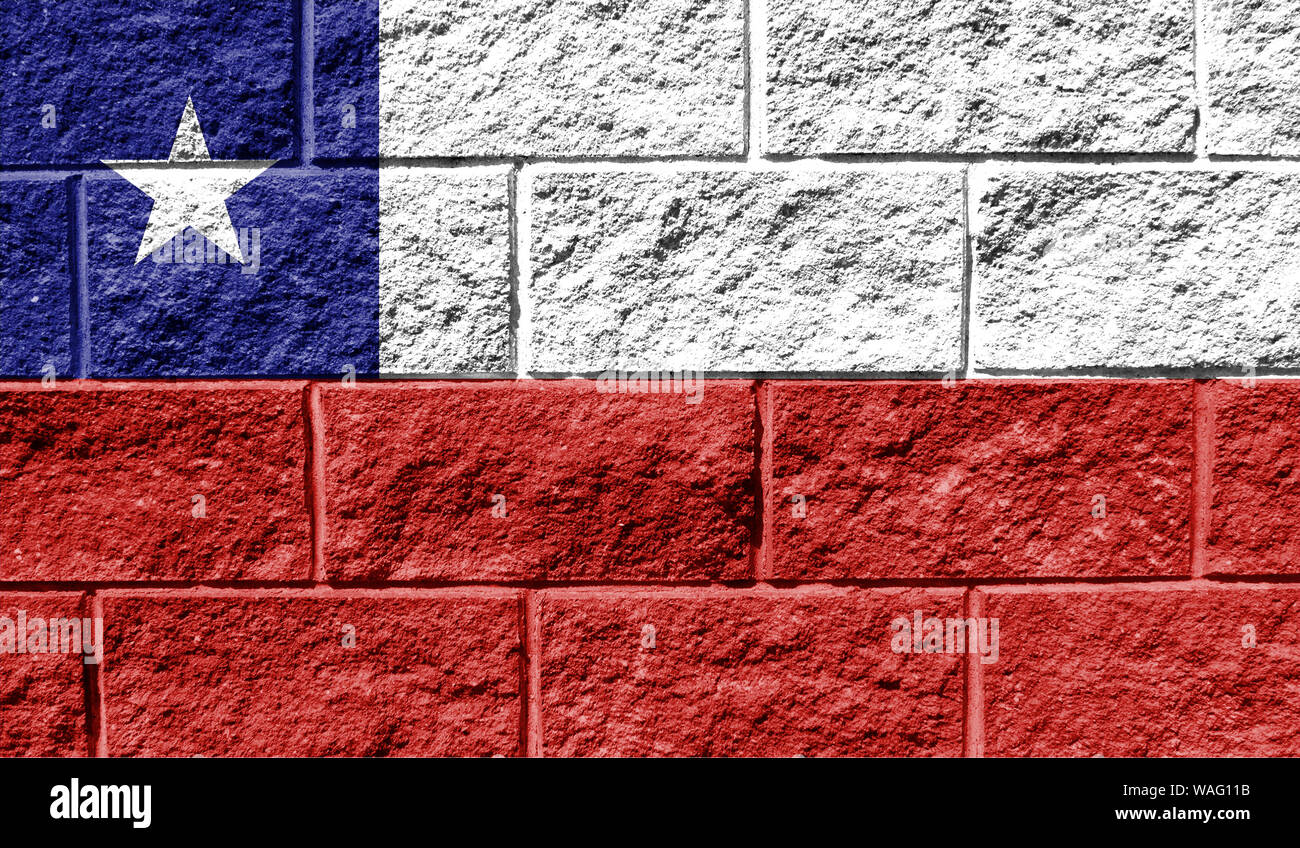 Flag of Chile close up painted on a cracked wall Stock Photo - Alamy