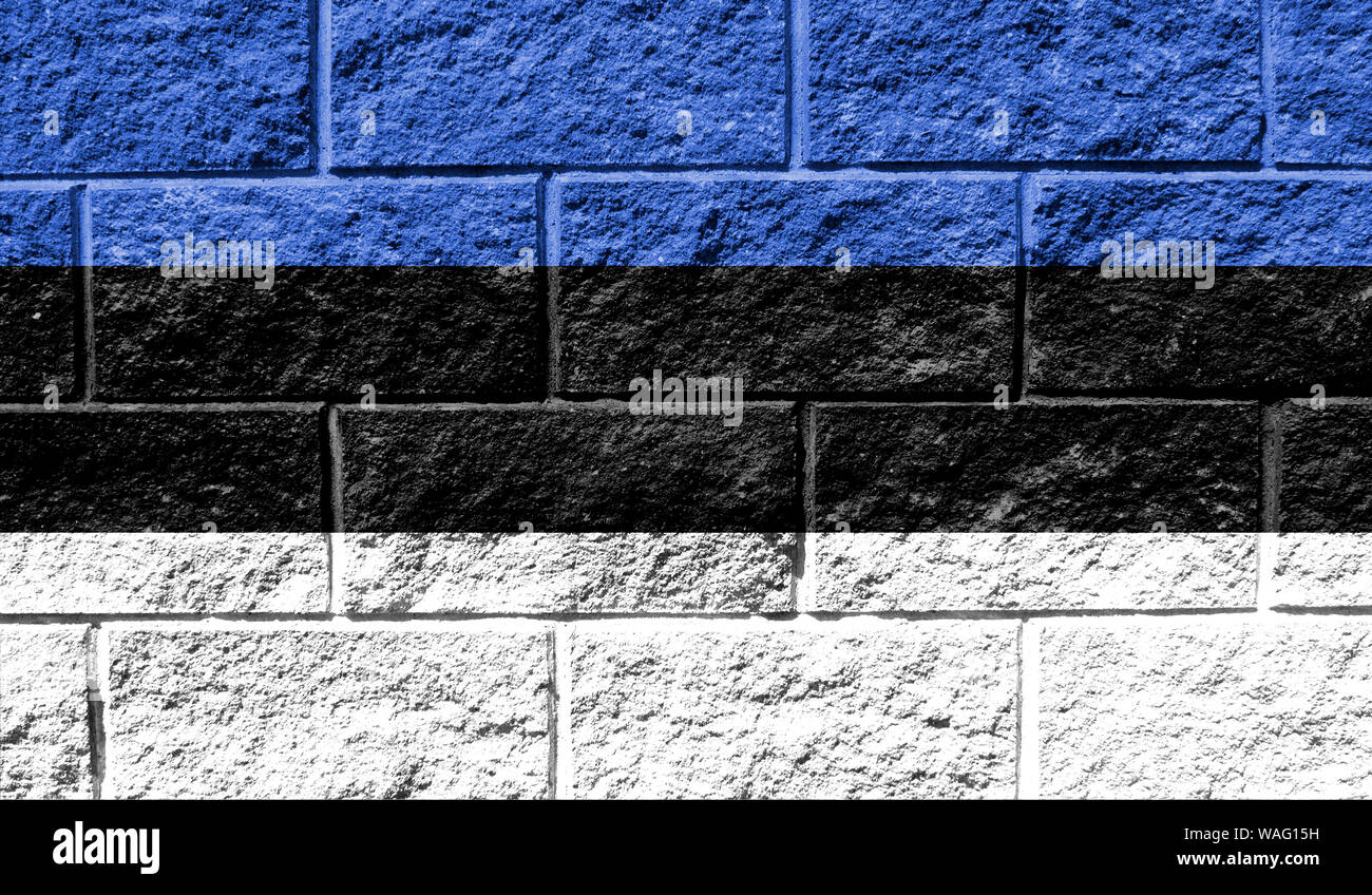 Flag of Estonia close up painted on a cracked wall Stock Photo - Alamy