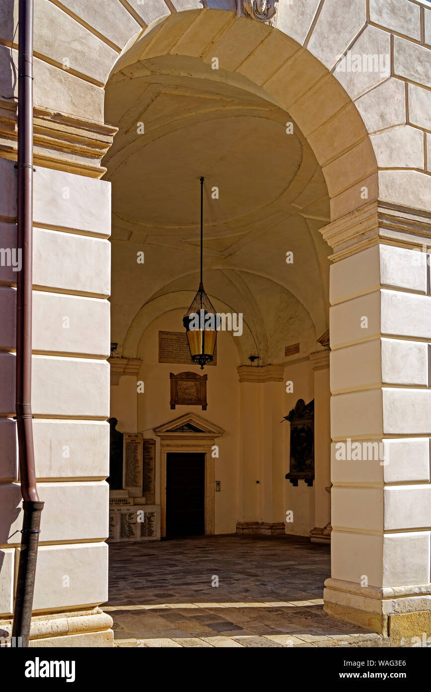 Verwaltung, Palazzo Sammicheli, Eingang, Montagnana Italien (Italia), 30076694 Stock Photo