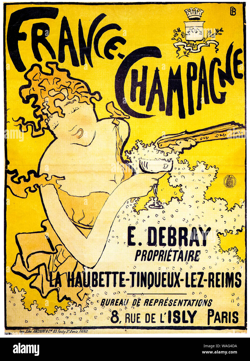 Pierre Bonnard, Poster, advertising, France Champagne, 1891 Stock Photo