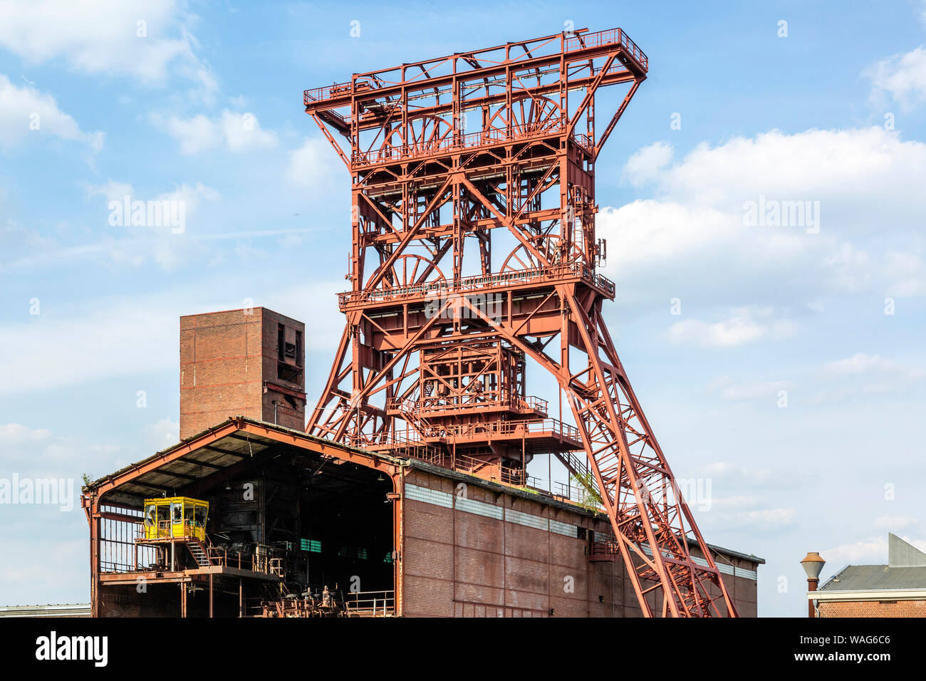 3/4/9, AG, architecture, outside view, field recording, building, mining, mine, Bismarck, Consol park, DE, monument, DEU, Germany, double-malt beer, d Stock Photo