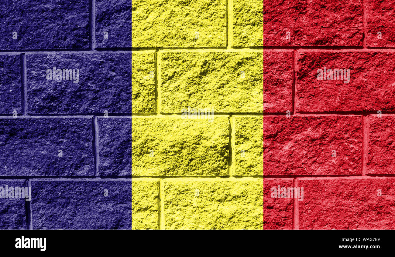 Flag of Romania close up painted on a cracked wall Stock Photo - Alamy