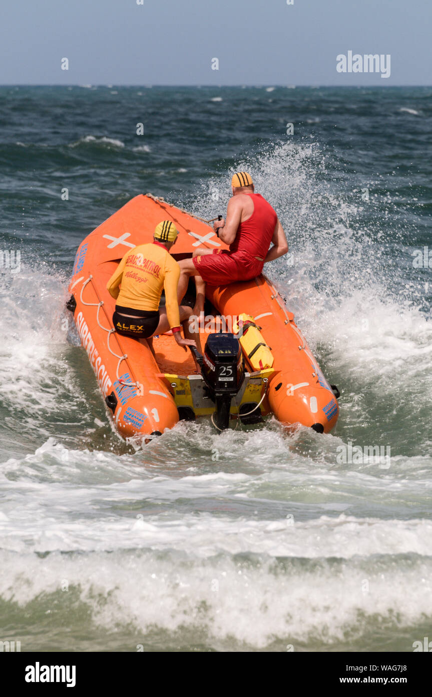 Beach life guards under training for their Life Saving Proficiency test ...