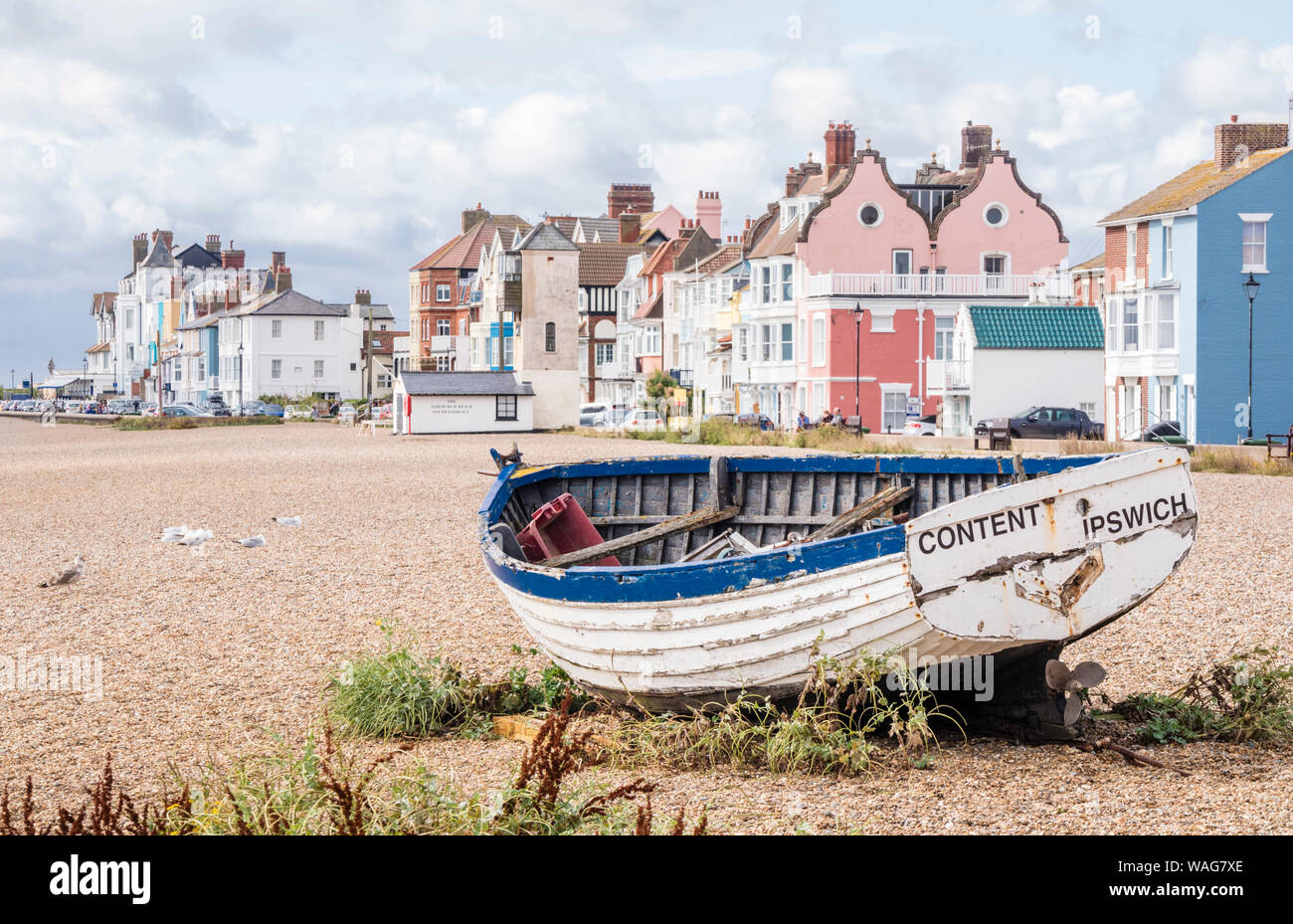 The seaside town of Aldeburgh on the East Suffolk coast, England, UK Stock Photo