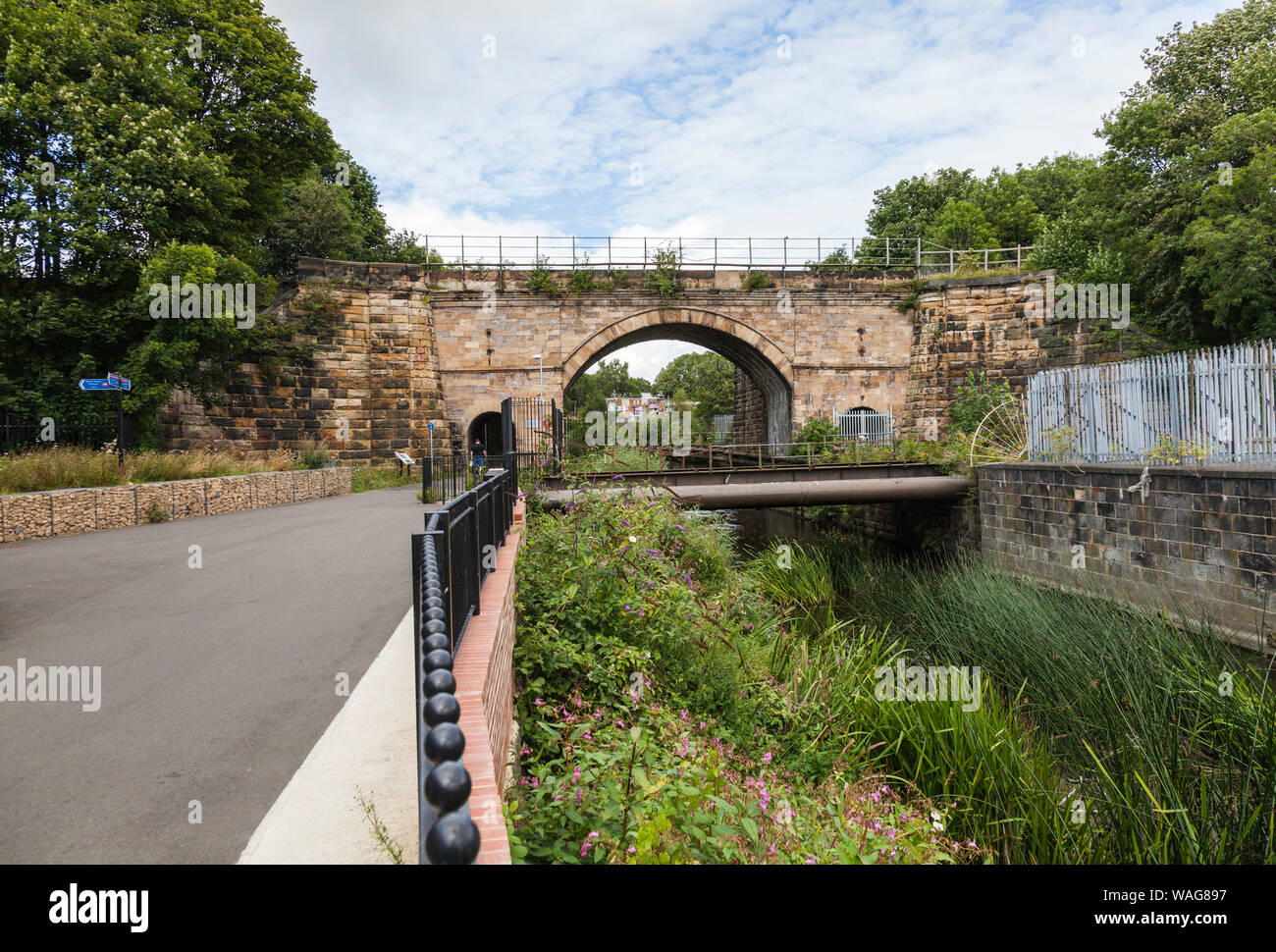 The historic Skerne Bridge in Darlington,England,UK Stock Photo Alamy