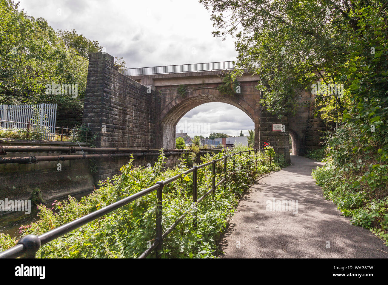 The historic Skerne Bridge in Darlington,England,UK Stock Photo Alamy