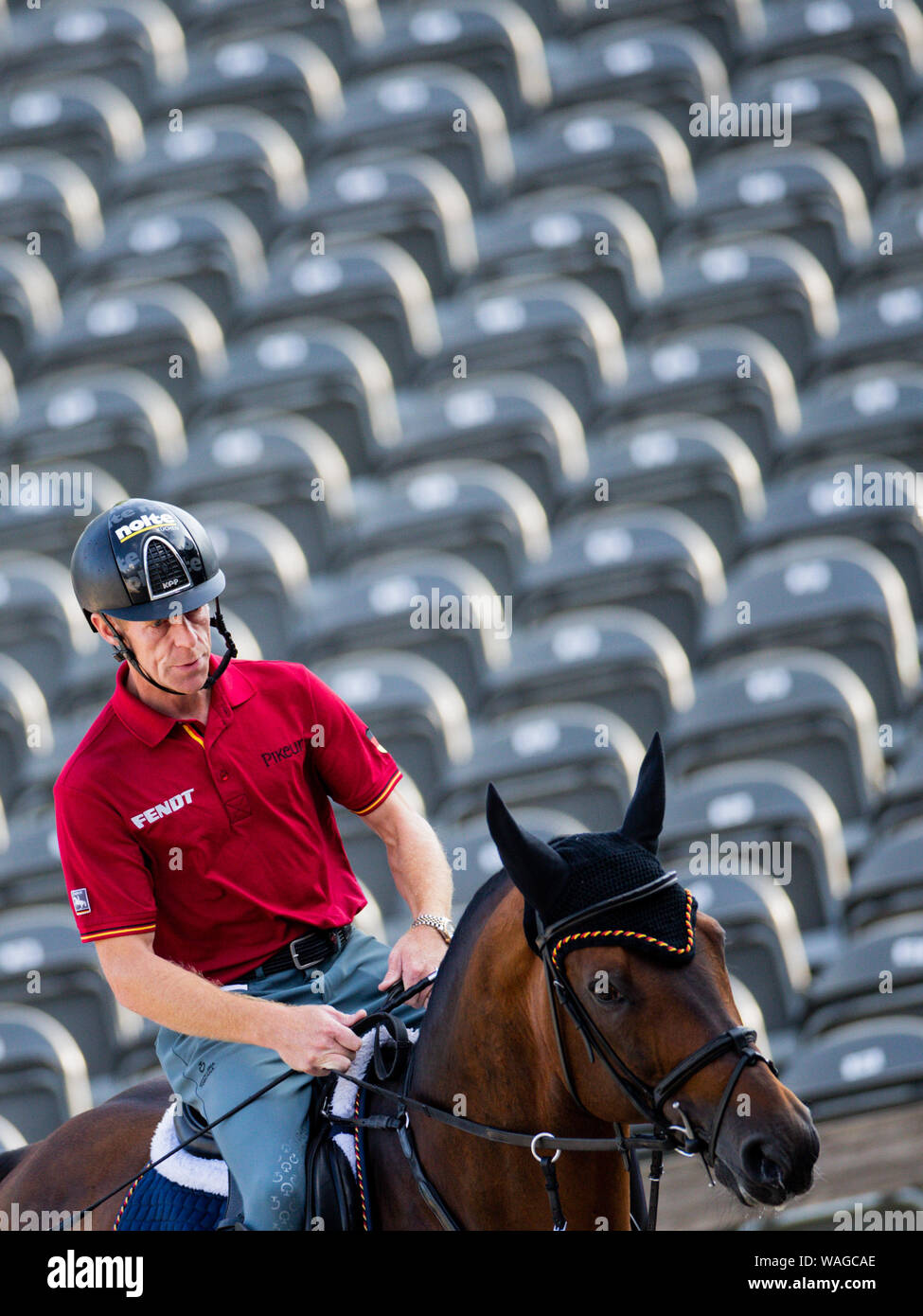 Euro Equestrian Rider Rotterdam, Netherlands. 20th Aug, 2019. European championship ...