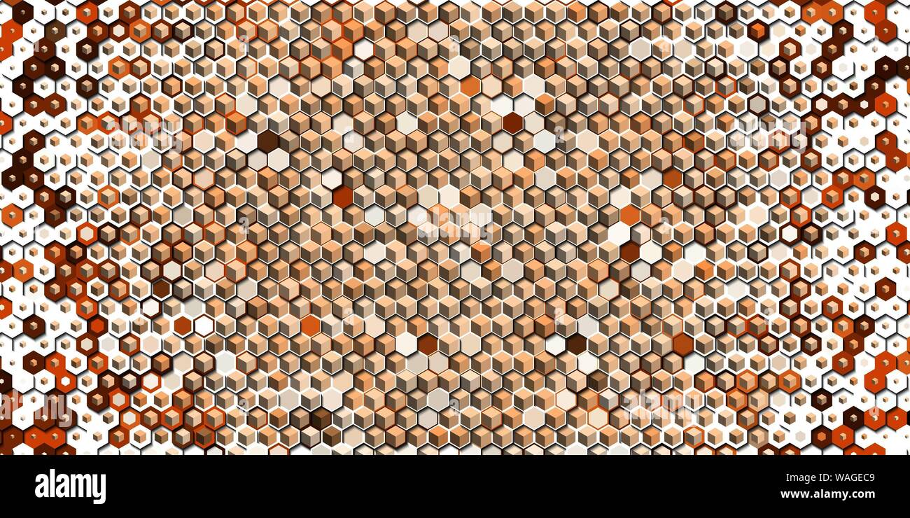 Abstract colorful honeycomb honey seamless pattern hexagon mosaic ...
