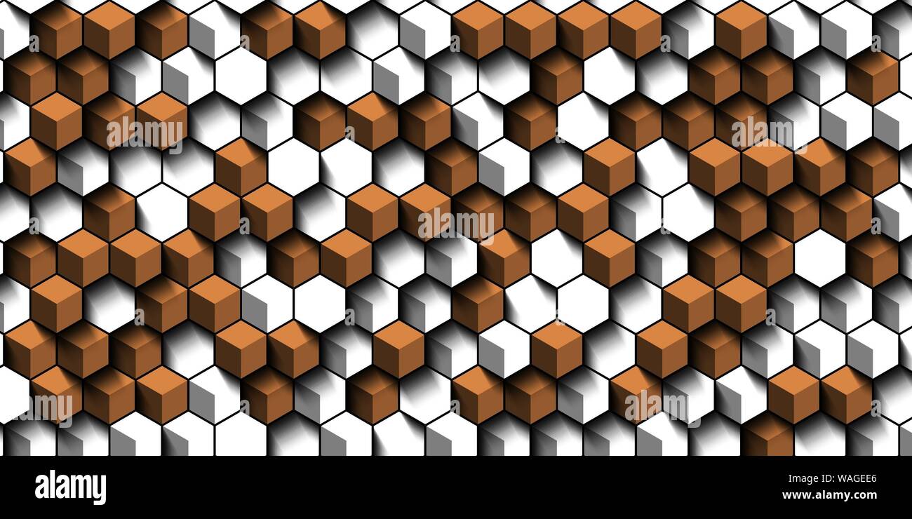 Abstract colorful honeycomb honey seamless pattern hexagon mosaic ...