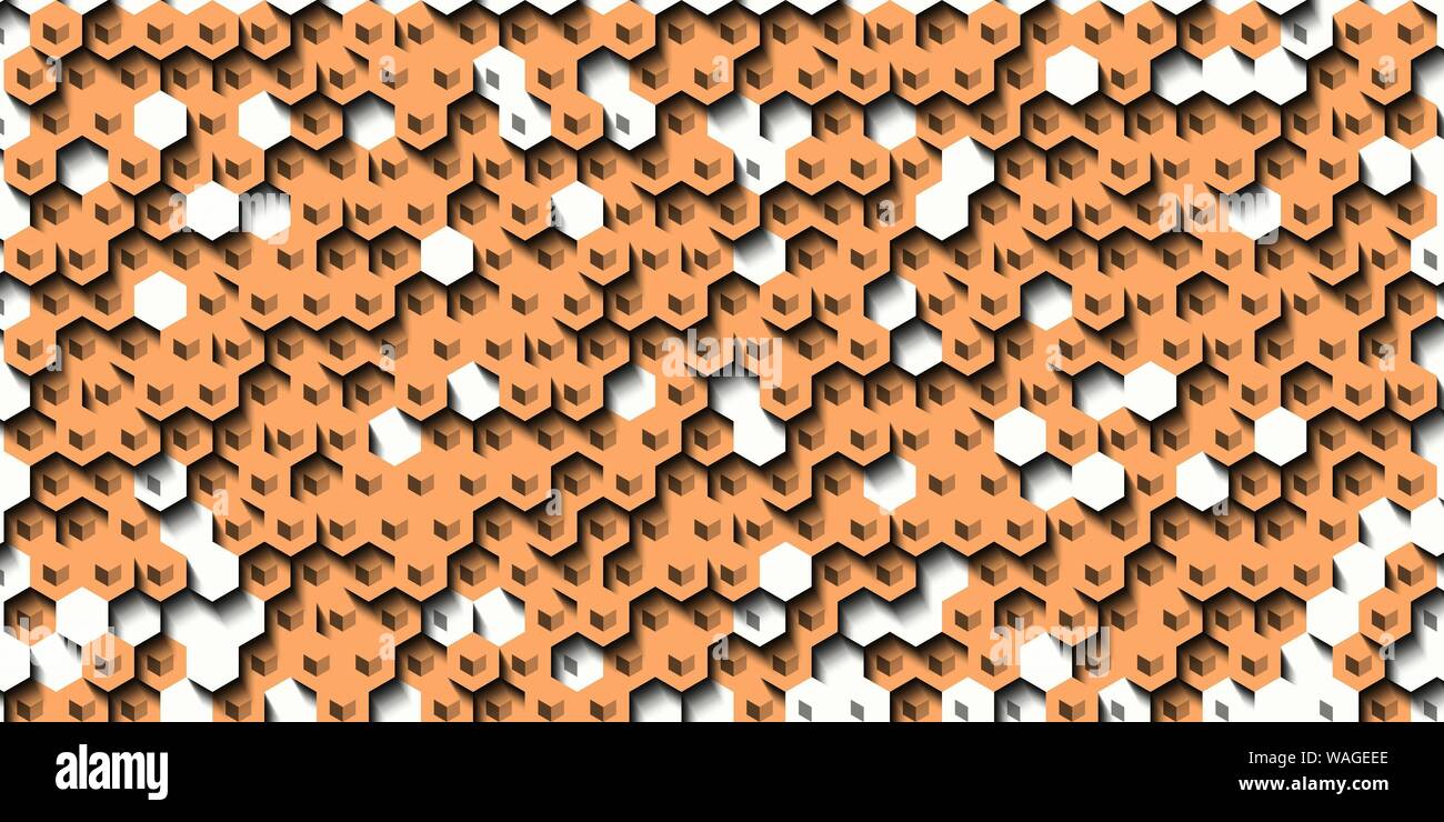 Abstract colorful honeycomb honey seamless pattern hexagon mosaic ...