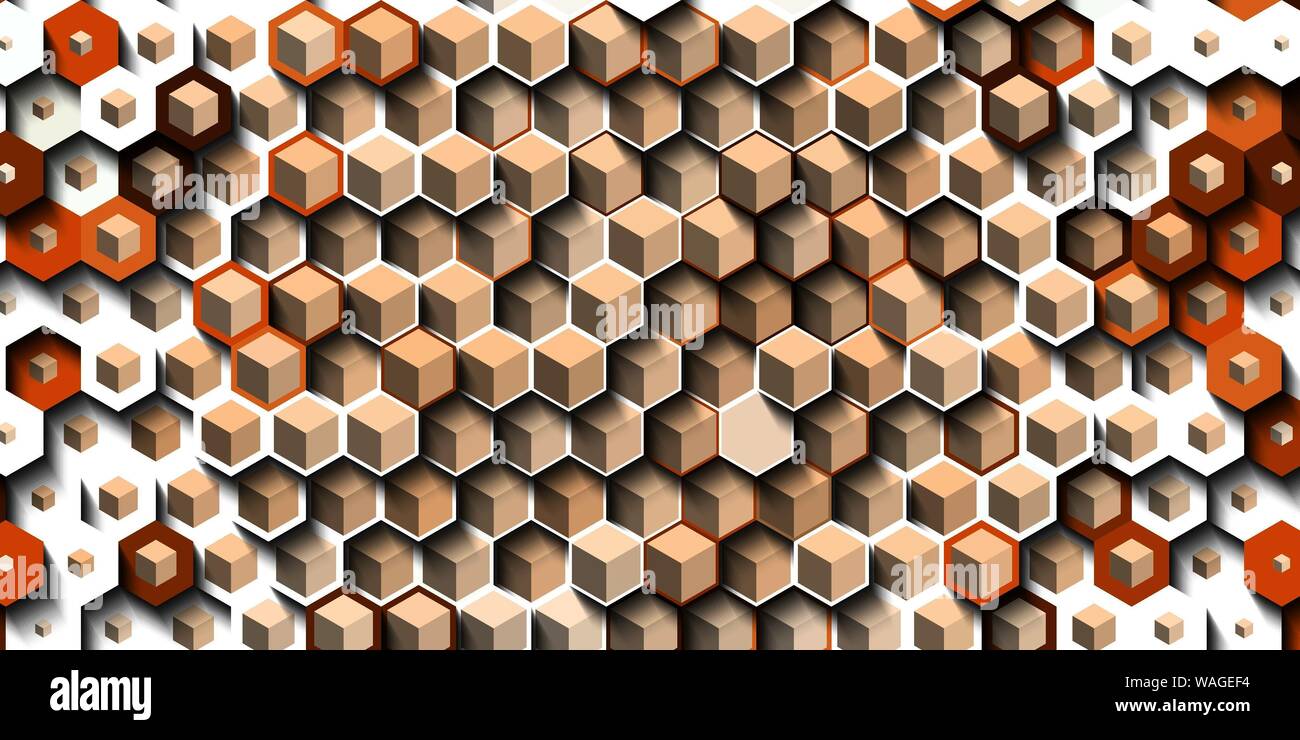 Abstract colorful honeycomb honey seamless pattern hexagon mosaic ...