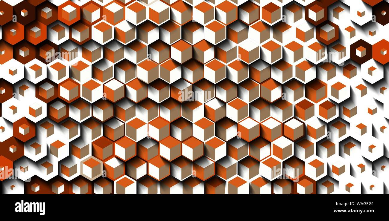 Abstract colorful honeycomb honey seamless pattern hexagon mosaic ...