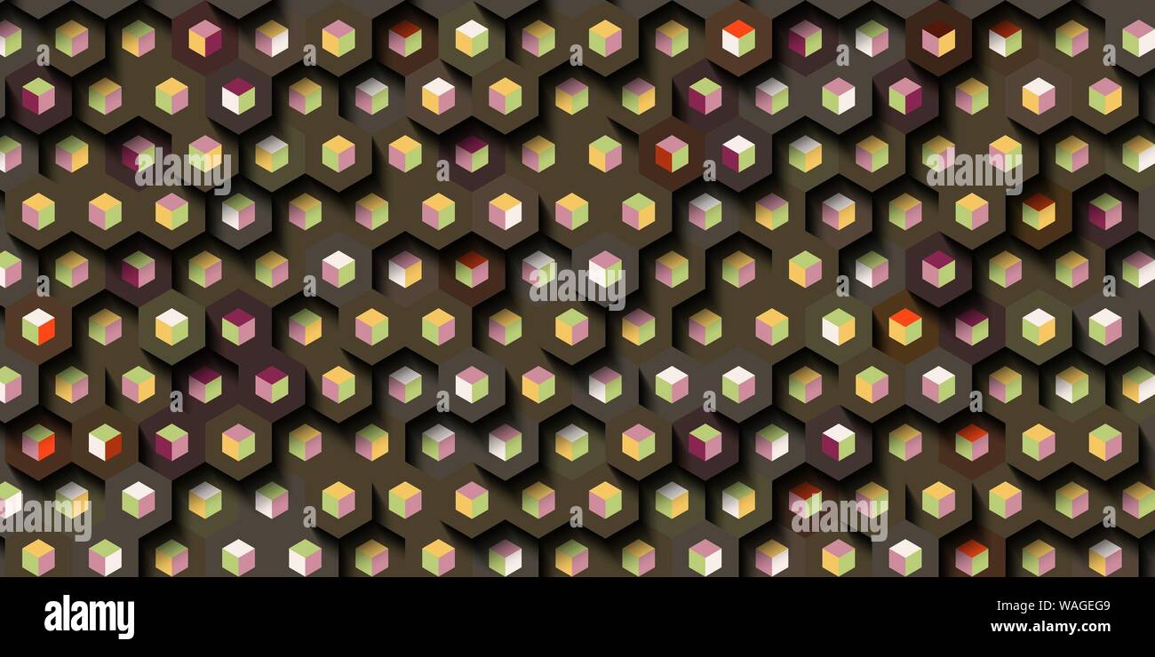 Hexagon art mosaic hi-res stock photography and images - Alamy