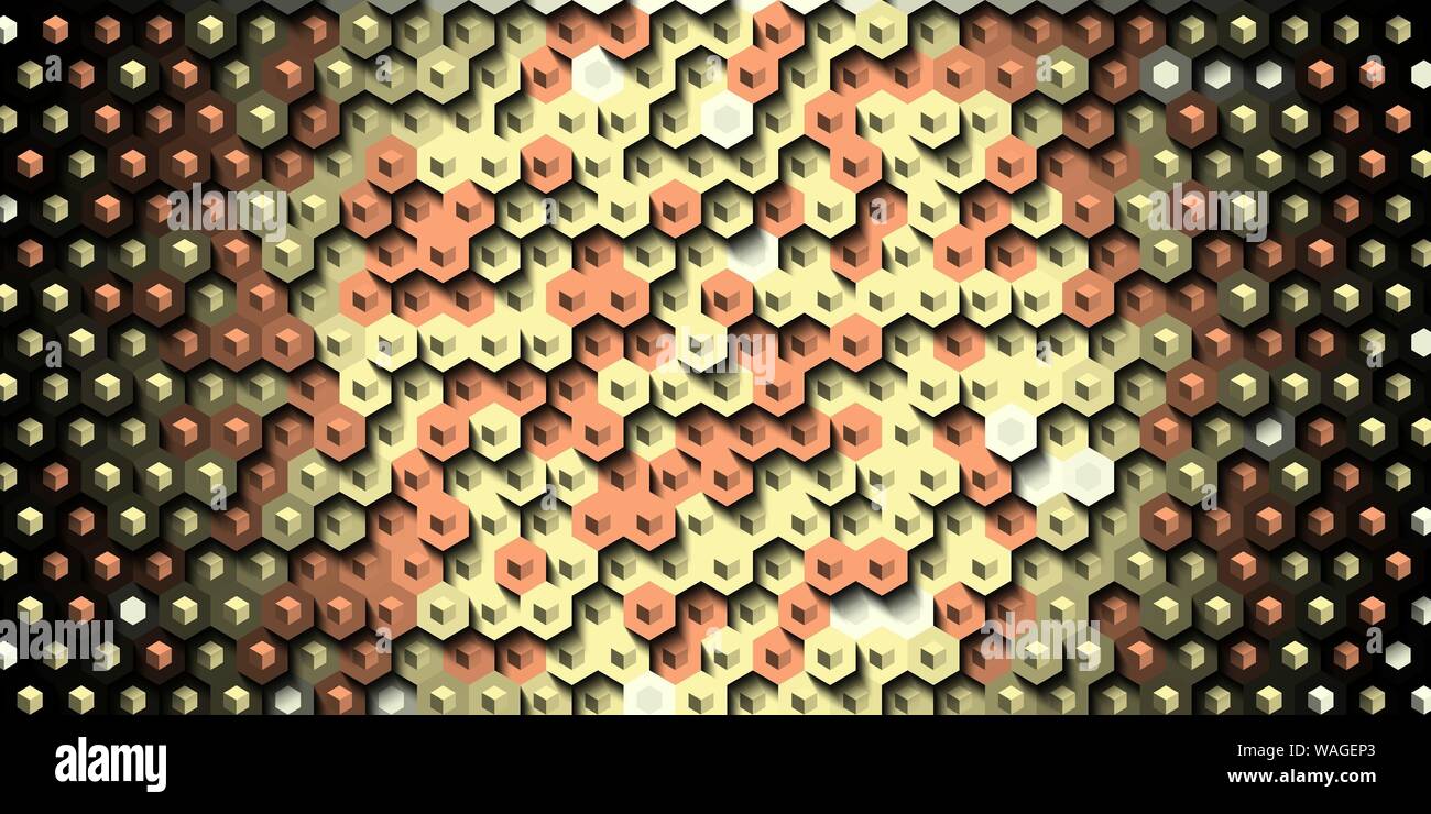 Abstract colorful honeycomb honey seamless pattern hexagon mosaic ...