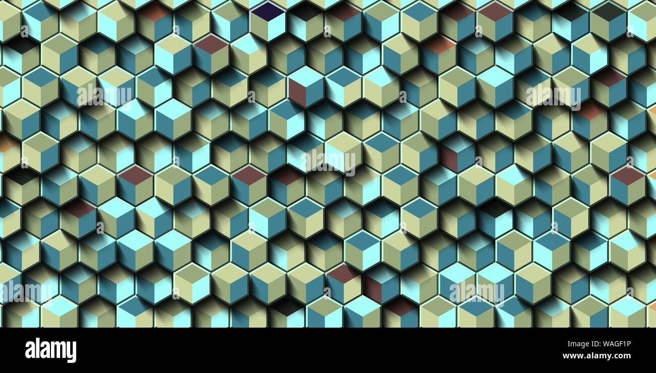 Hexagon art mosaic hi-res stock photography and images - Alamy