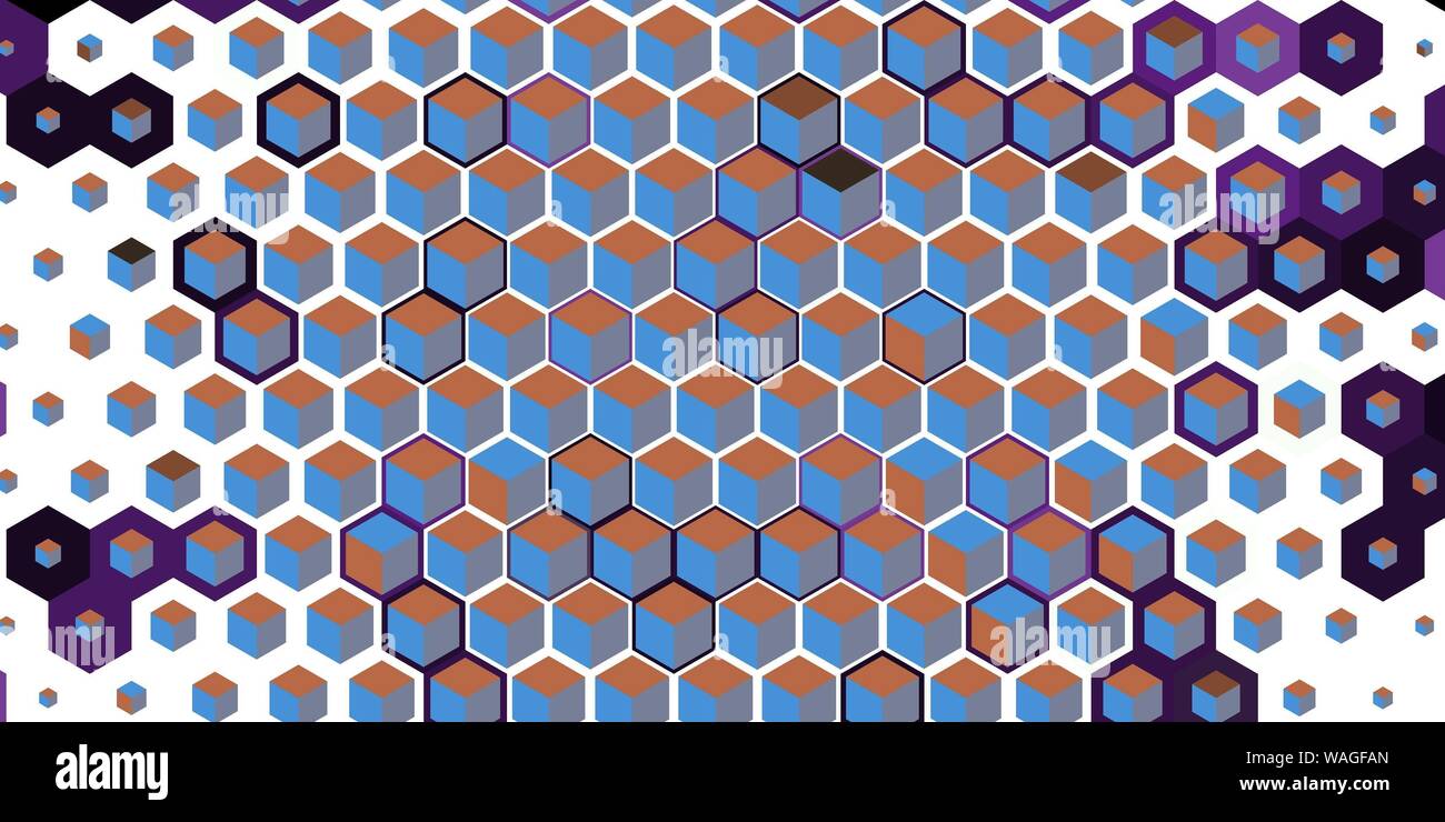 Abstract colorful honeycomb honey seamless pattern hexagon mosaic ...