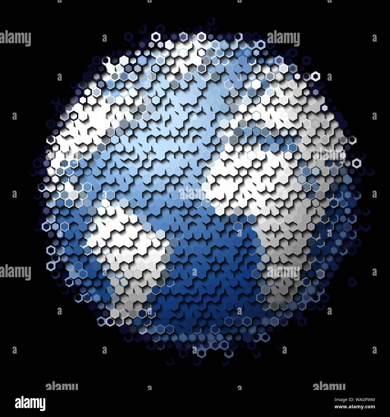Abstract colorful globe honeycomb seamless pattern background Stock ...