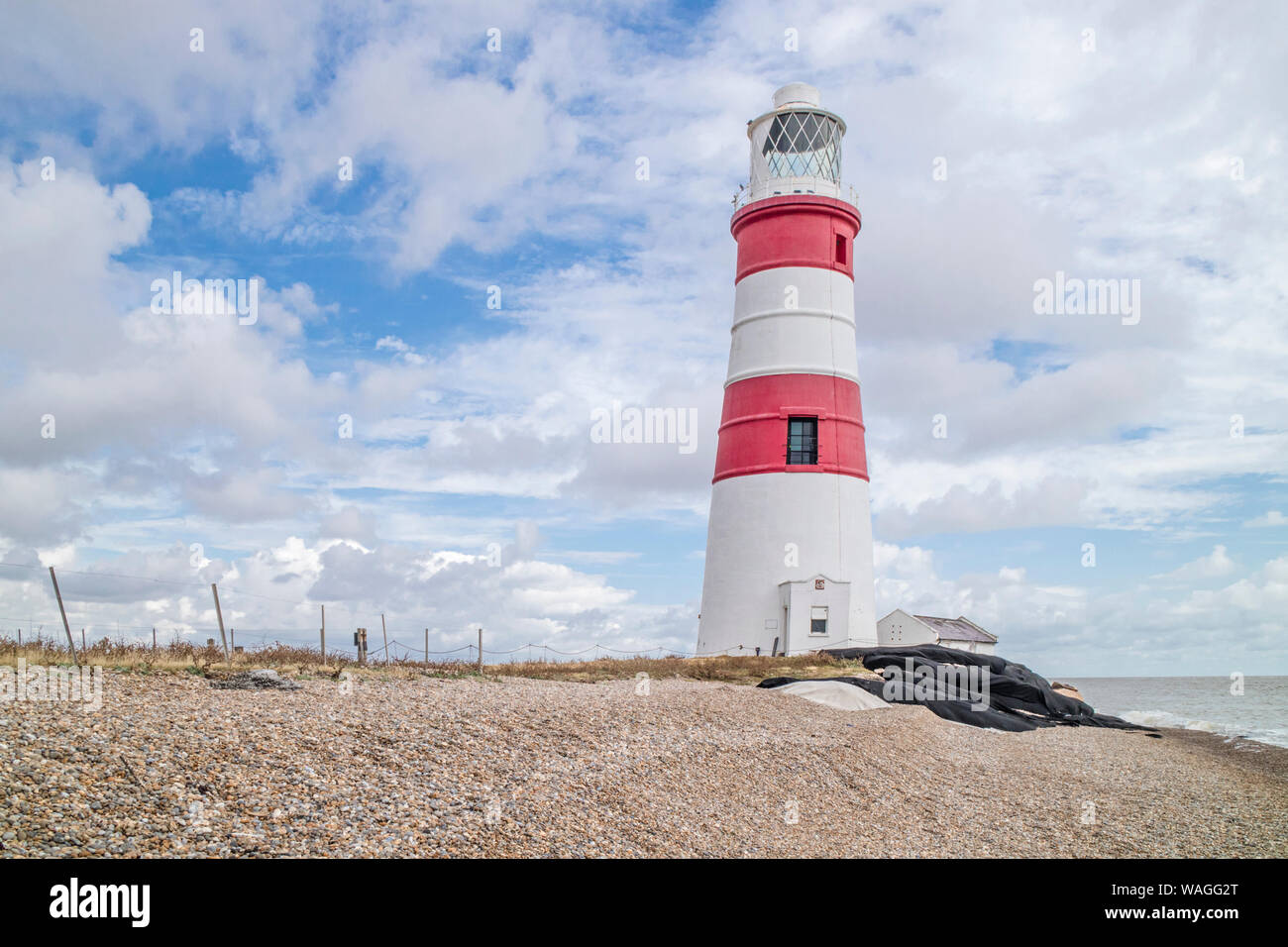 Orfordness Lighthouse on Orford Ness National Nature Reserve, Orford, Suffolk, England, UK Stock Photo