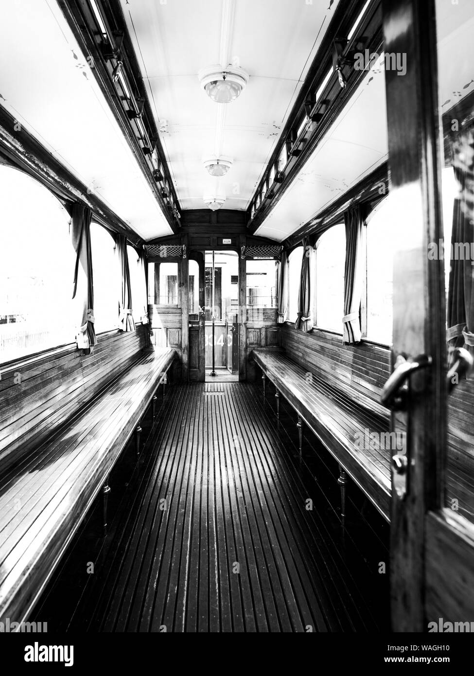 Historical Steam Locomotive Compartment Stock Photo