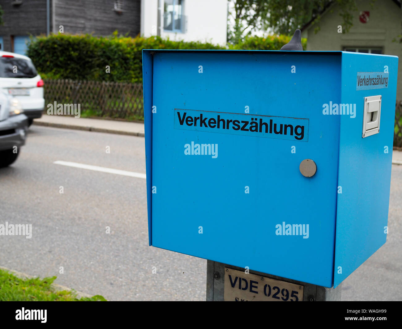 Verkehrszählung beim Pfäffikersee im Kanton Zürich Stock Photo