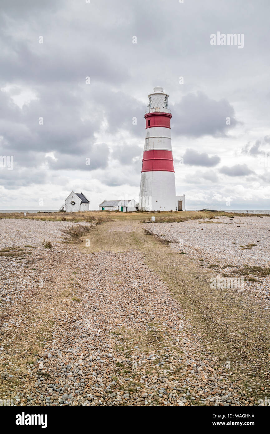 Orfordness Lighthouse on Orford Ness National Nature Reserve, Orford, Suffolk, England, UK Stock Photo